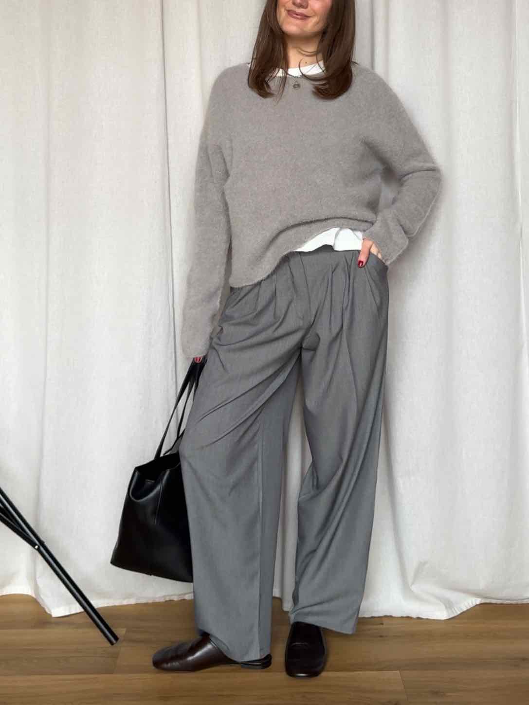 Baby Alpaka Pullover - Grau