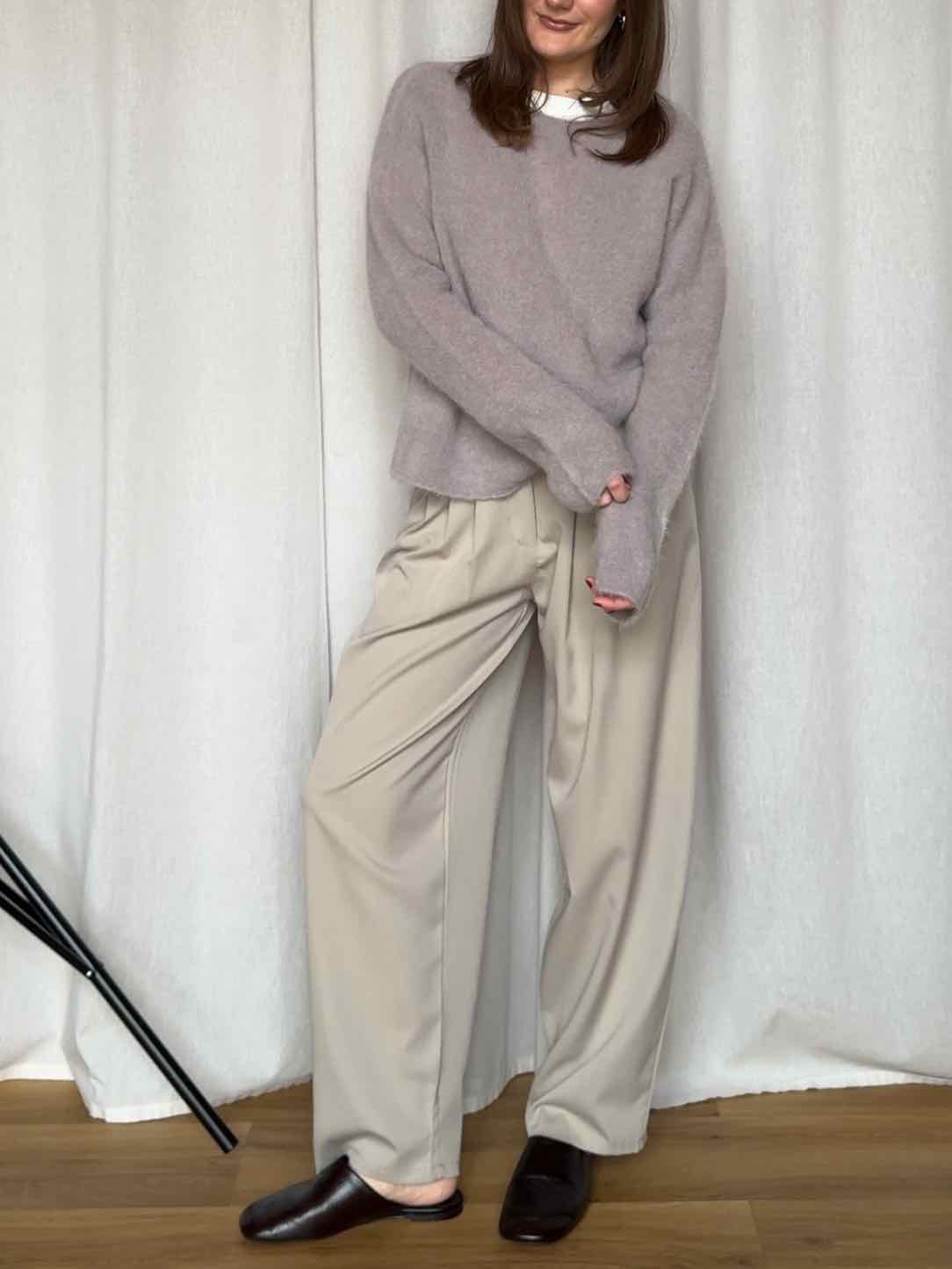 Baby Alpaka Pullover - Light Taupe