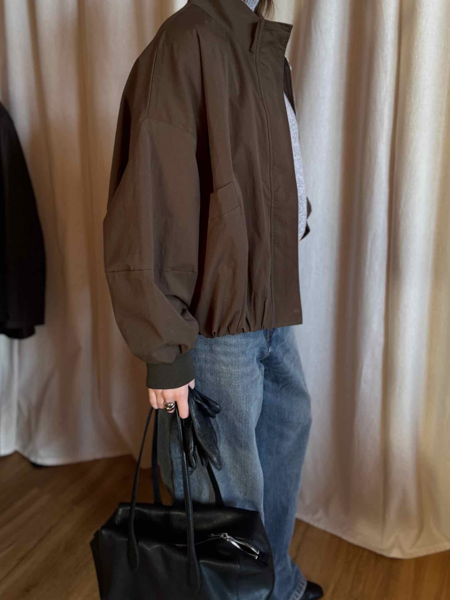 Blouson mit Funnelneck - Olivgrün