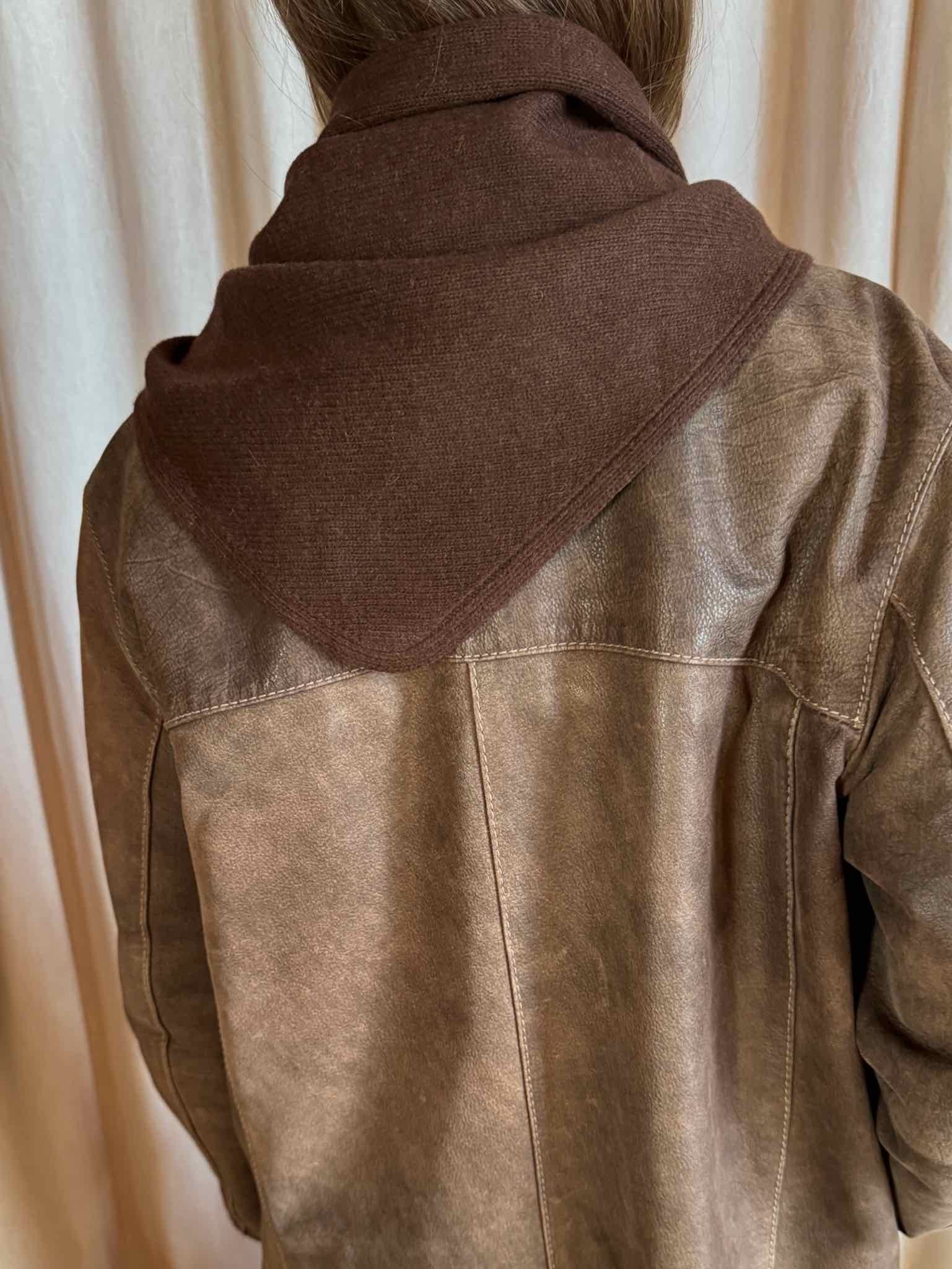 Dreieckschal mit Kaschmir - Braun