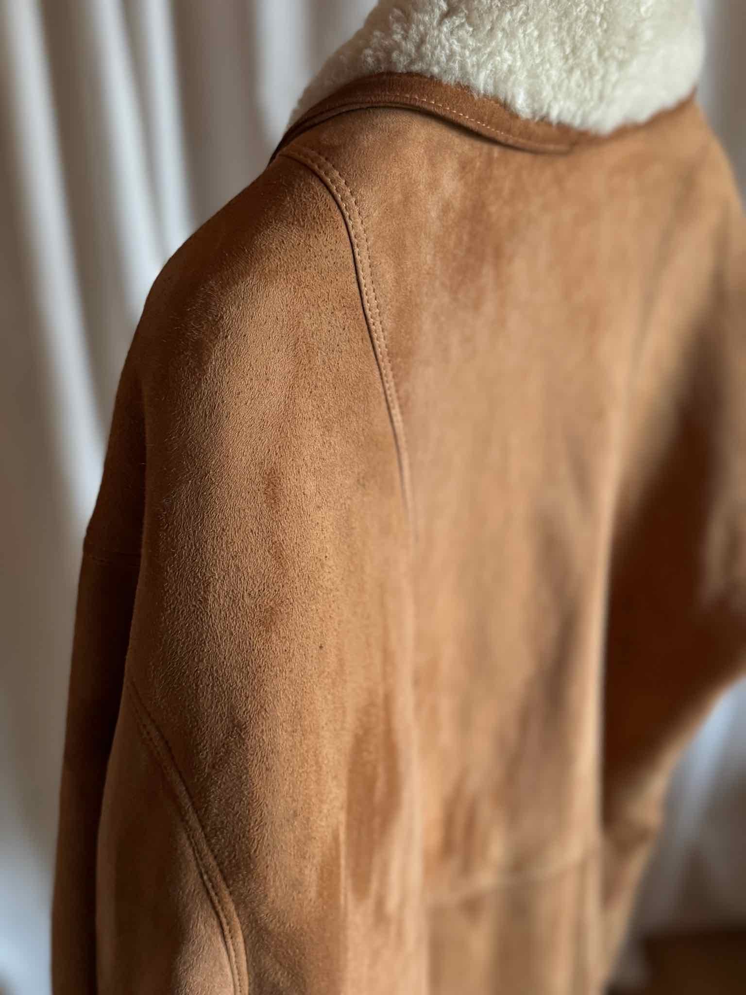 Echte Lammfelljacke - Cognac