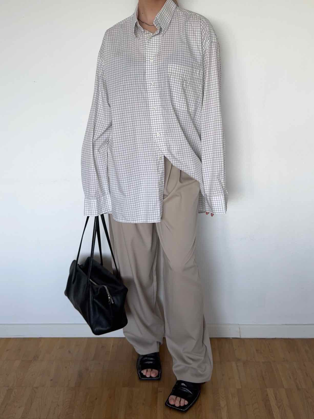 Oversize Hemd - Khaki kariert