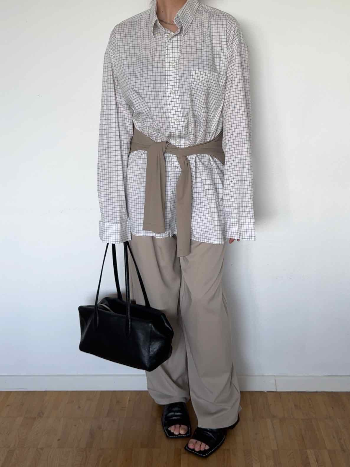 Oversize Hemd - Khaki kariert