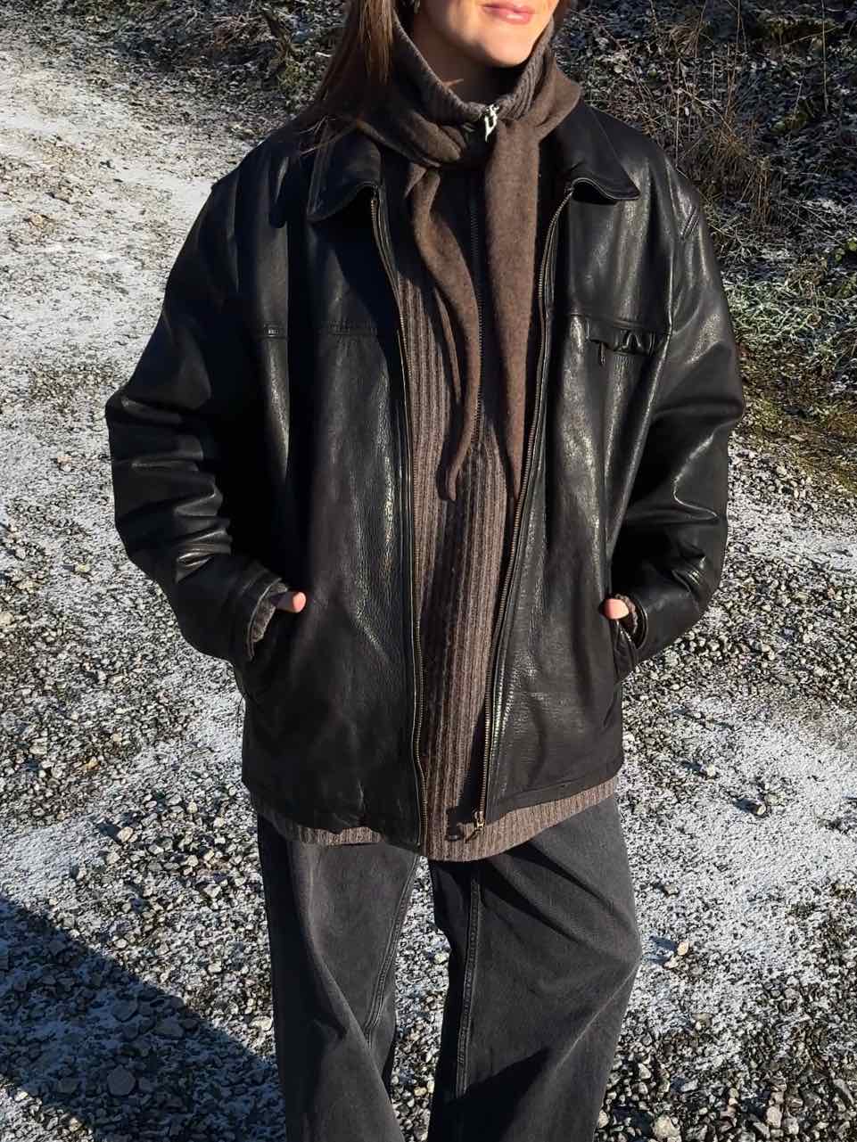 Pantera Lederjacke - Dunkelbraun