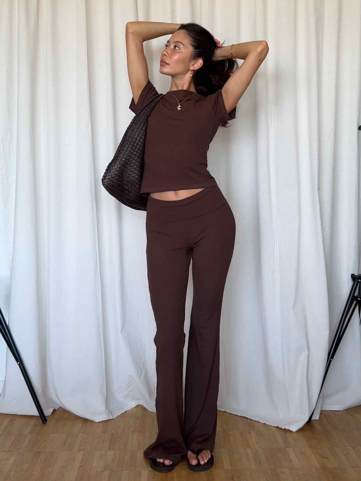 Soft Rib T-Shirt - Chocolate