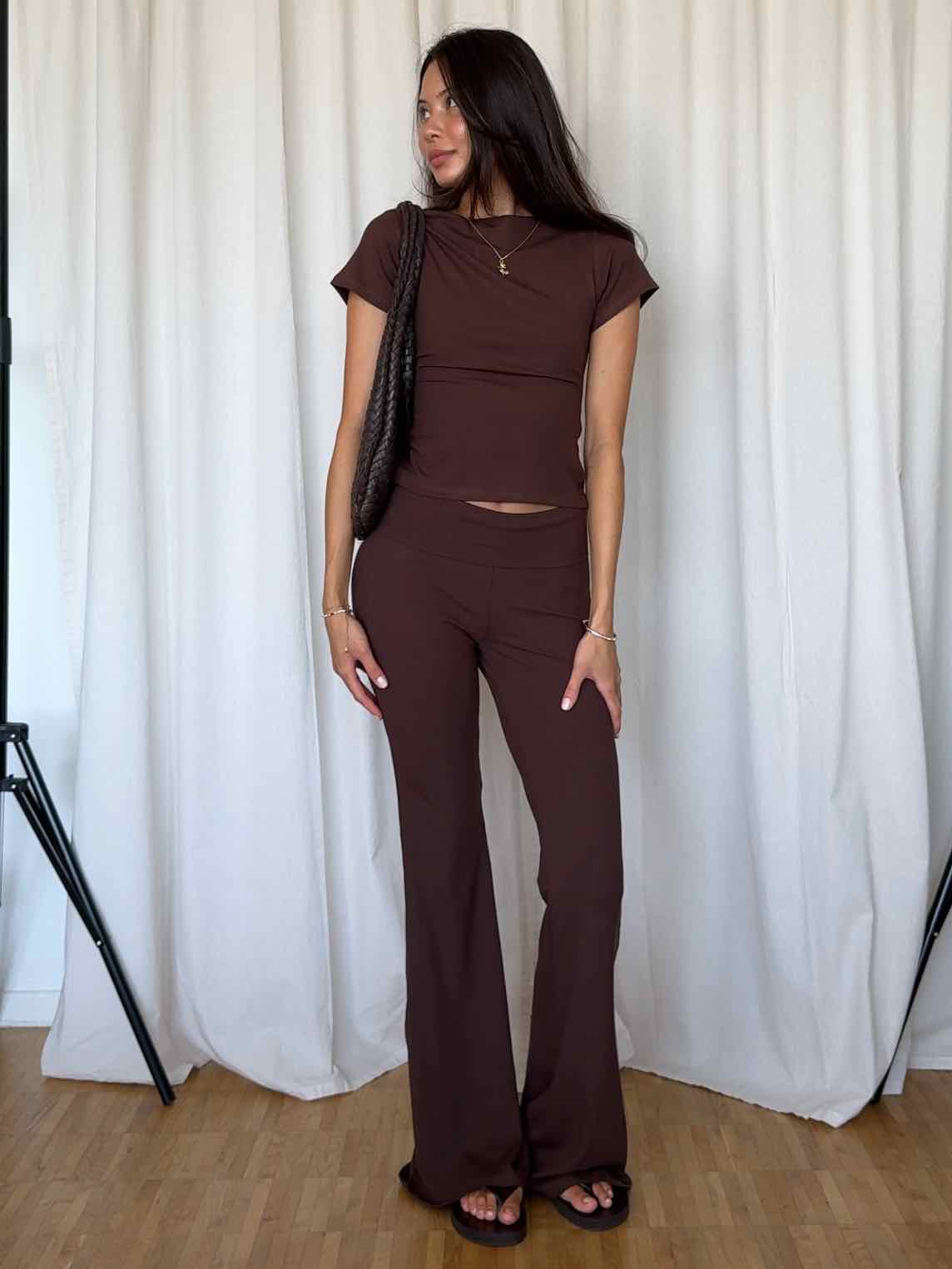 Soft Rib T-Shirt - Chocolate