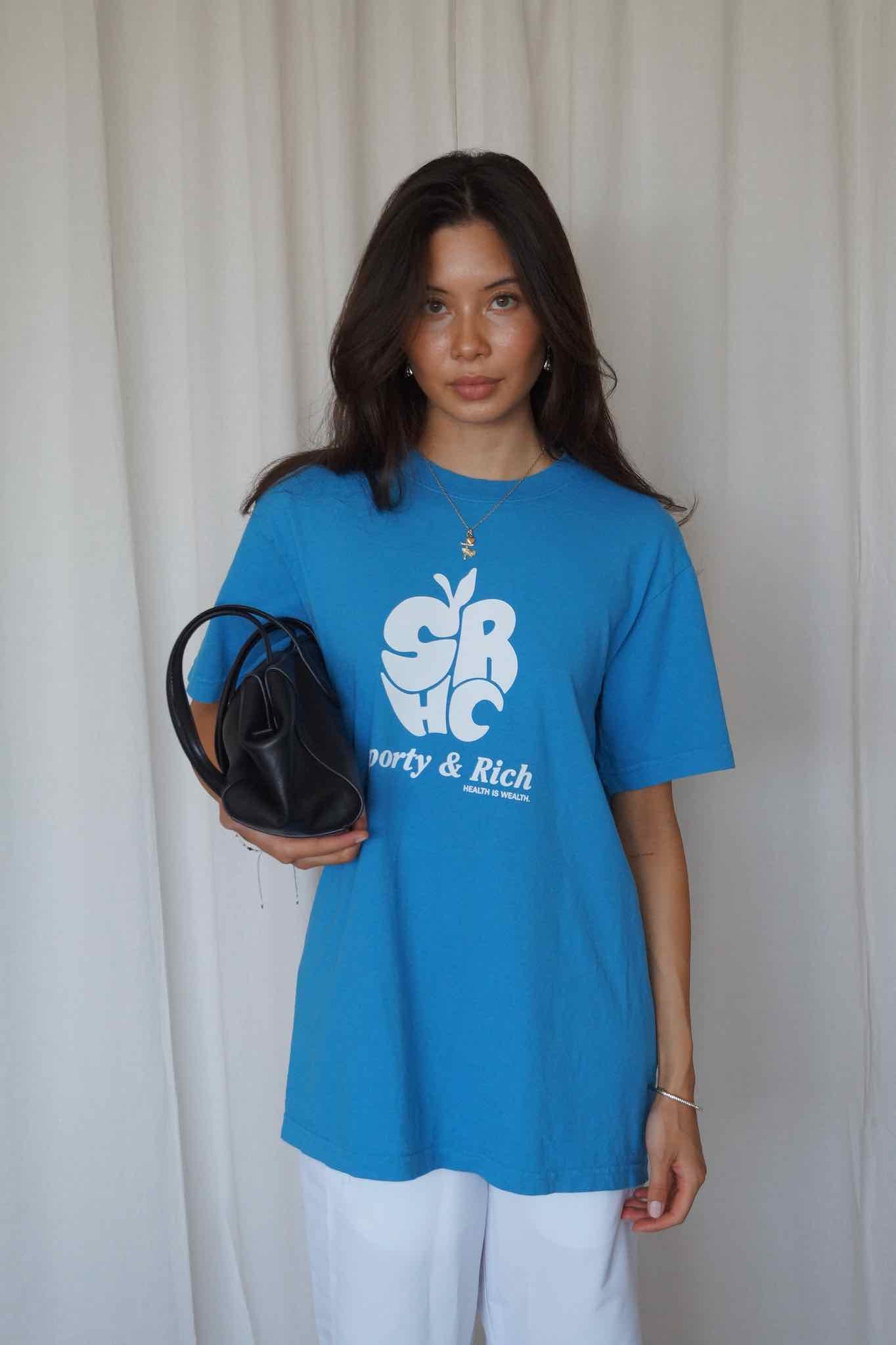 Sporty & Rich T-Shirt "SRHC" - Cobalt Blue