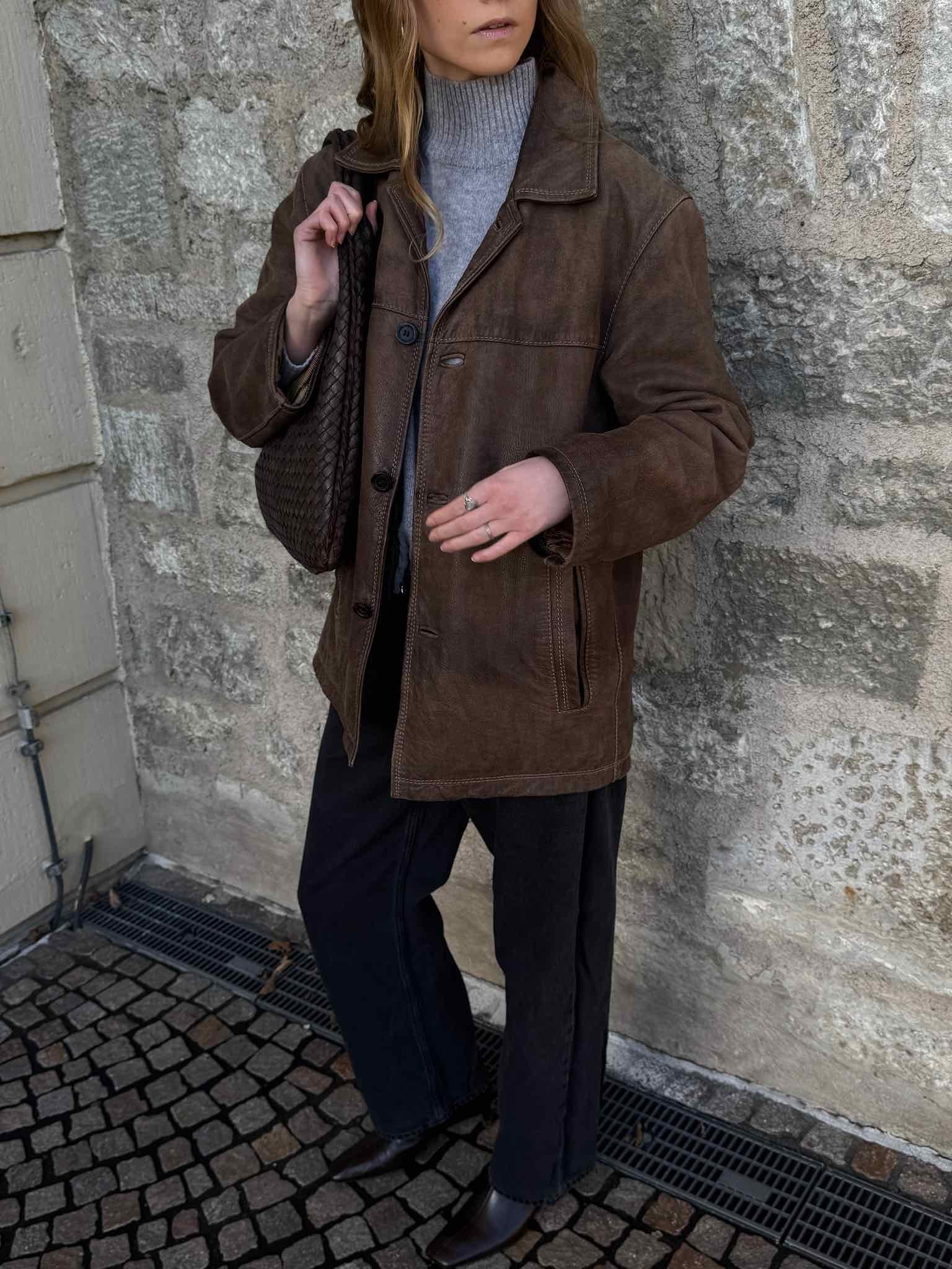 Strellson Leder Sakko - Braun