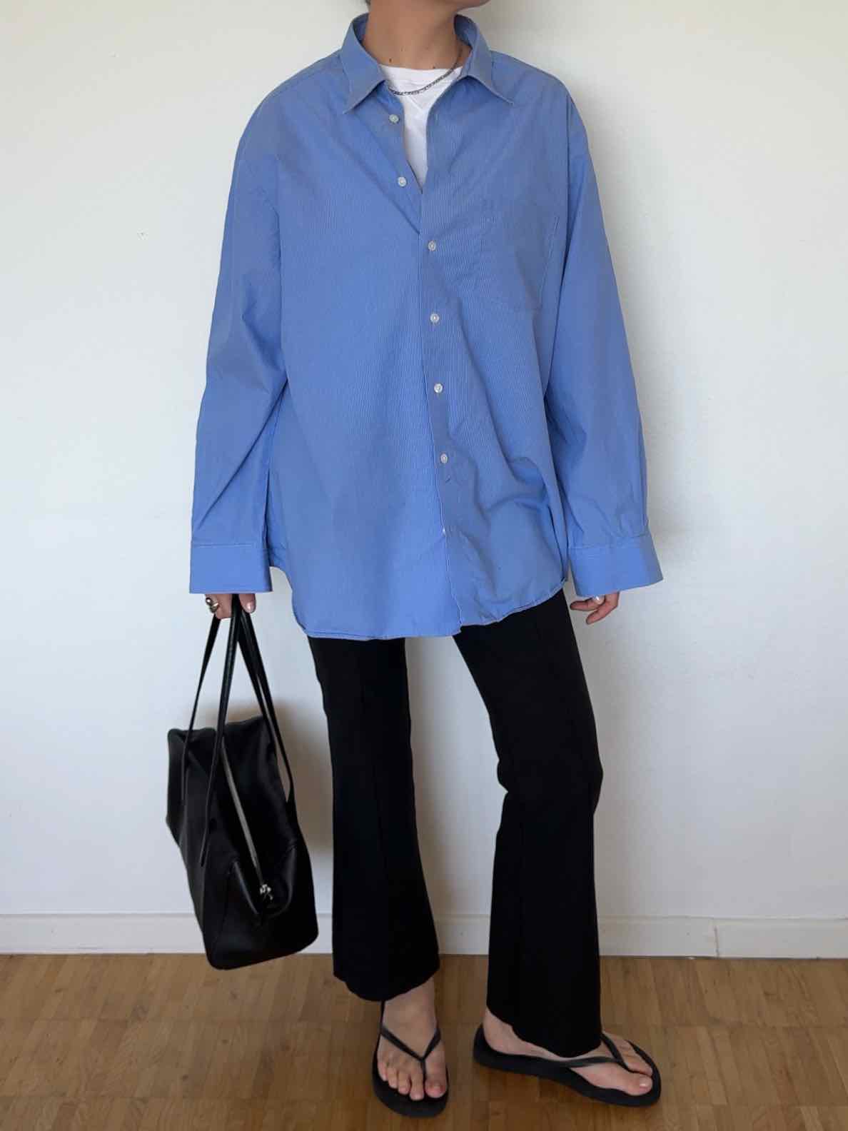 Vintage Hemd von Walbusch - Blau gestreift