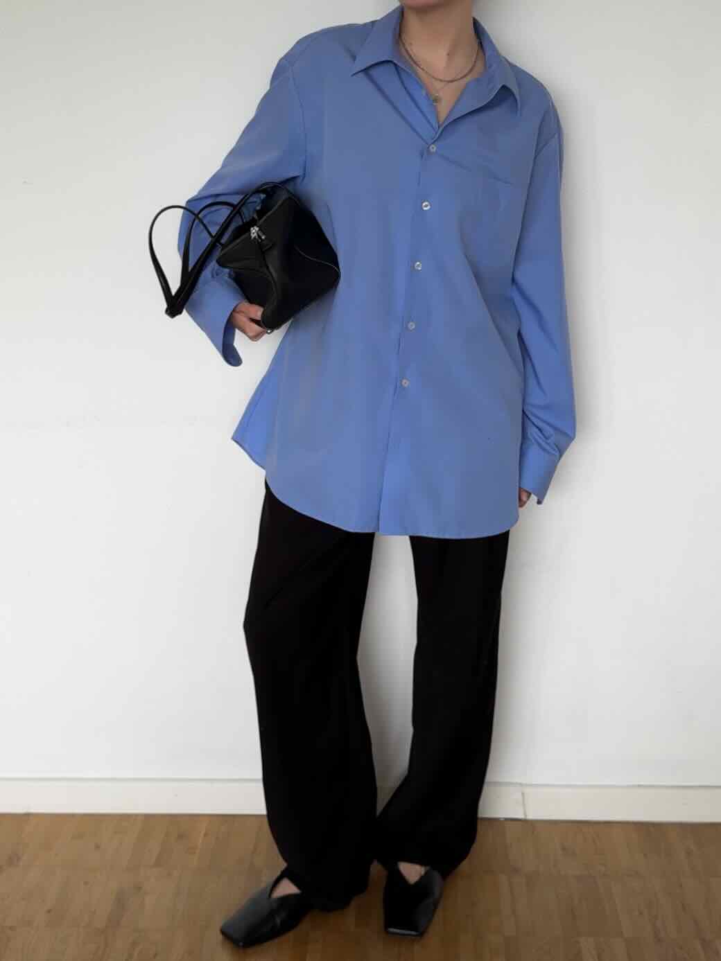 Vintage Herren Hemd "Walbusch extra glatt" - Blau