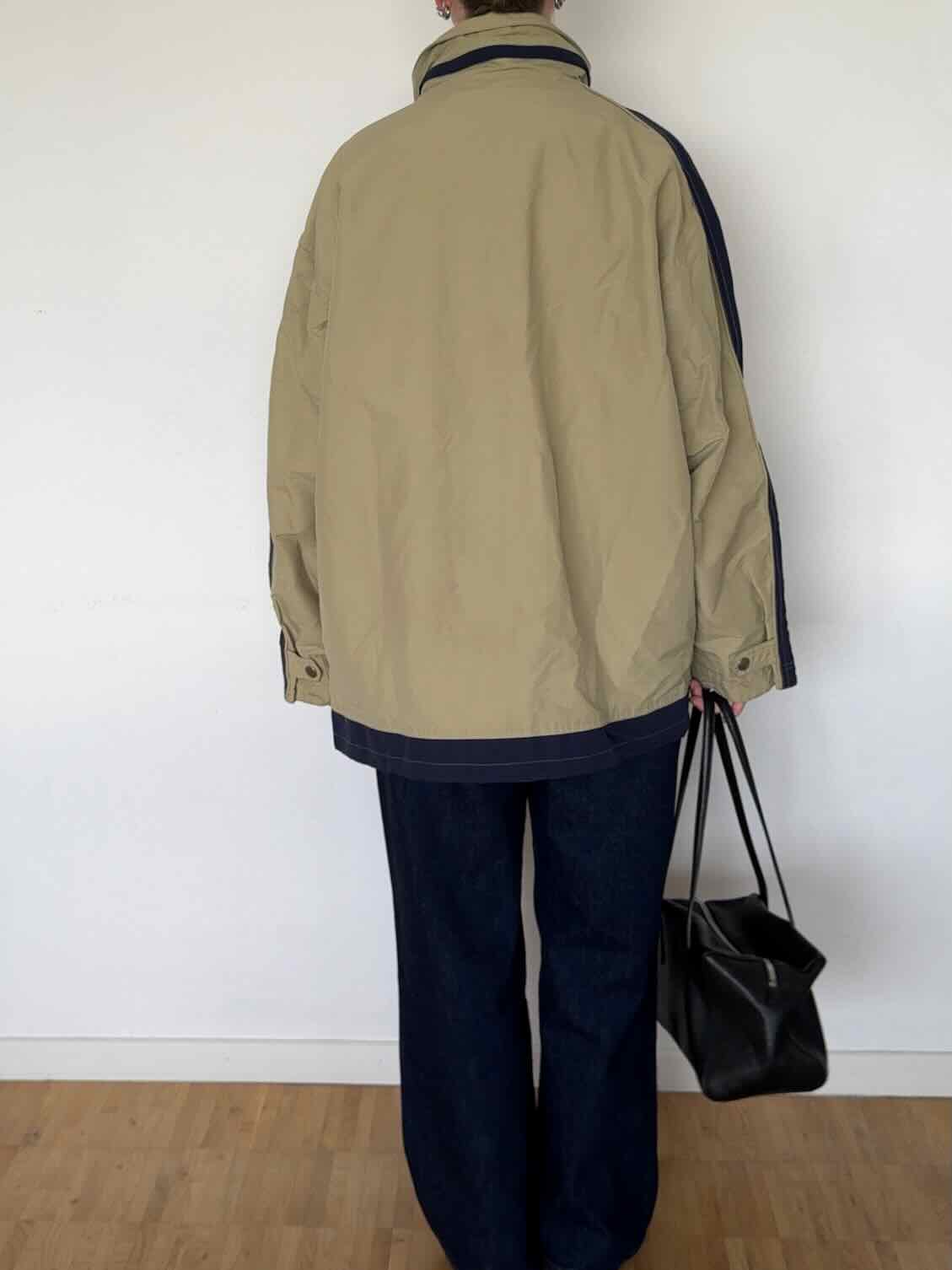 Vintage Herren Jacke - Beige / Dunkelblau