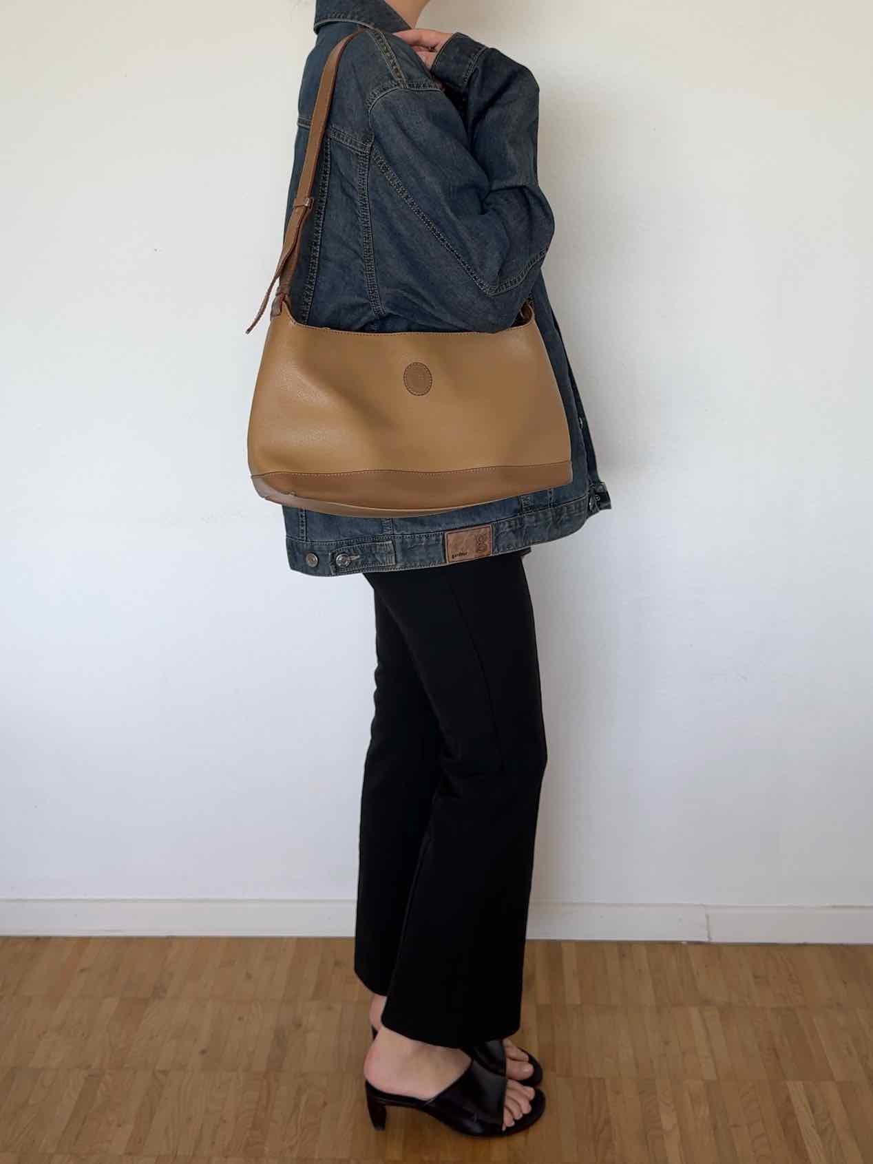 Vintage Schultertasche von Trussardi - Camel