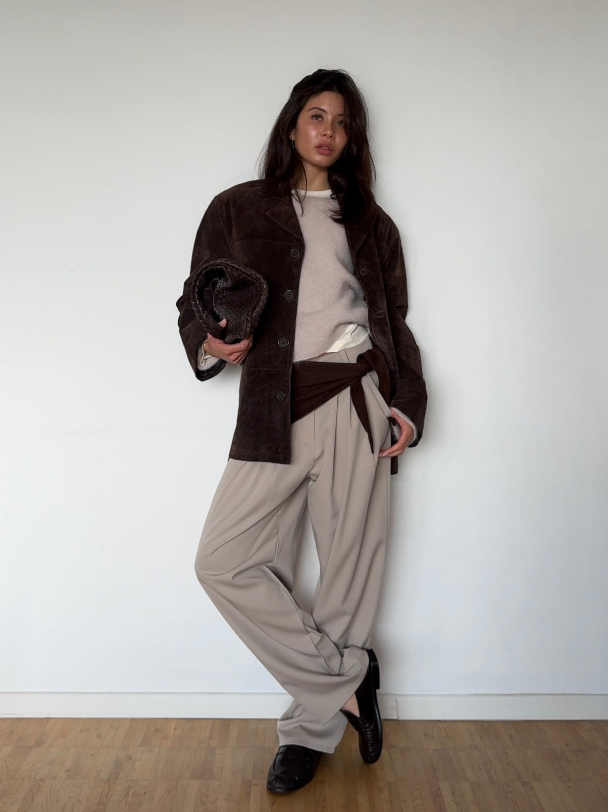 Vintage Wildleder Sakko - Dunkelbraun