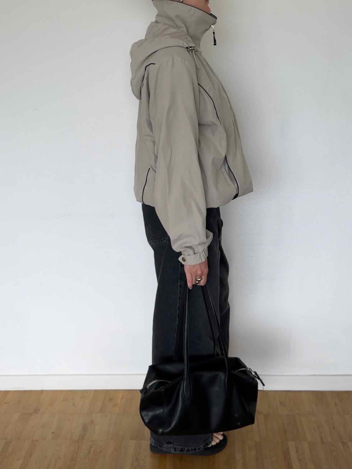 Vintage Windbreaker Jacke von Longbeach - Beige