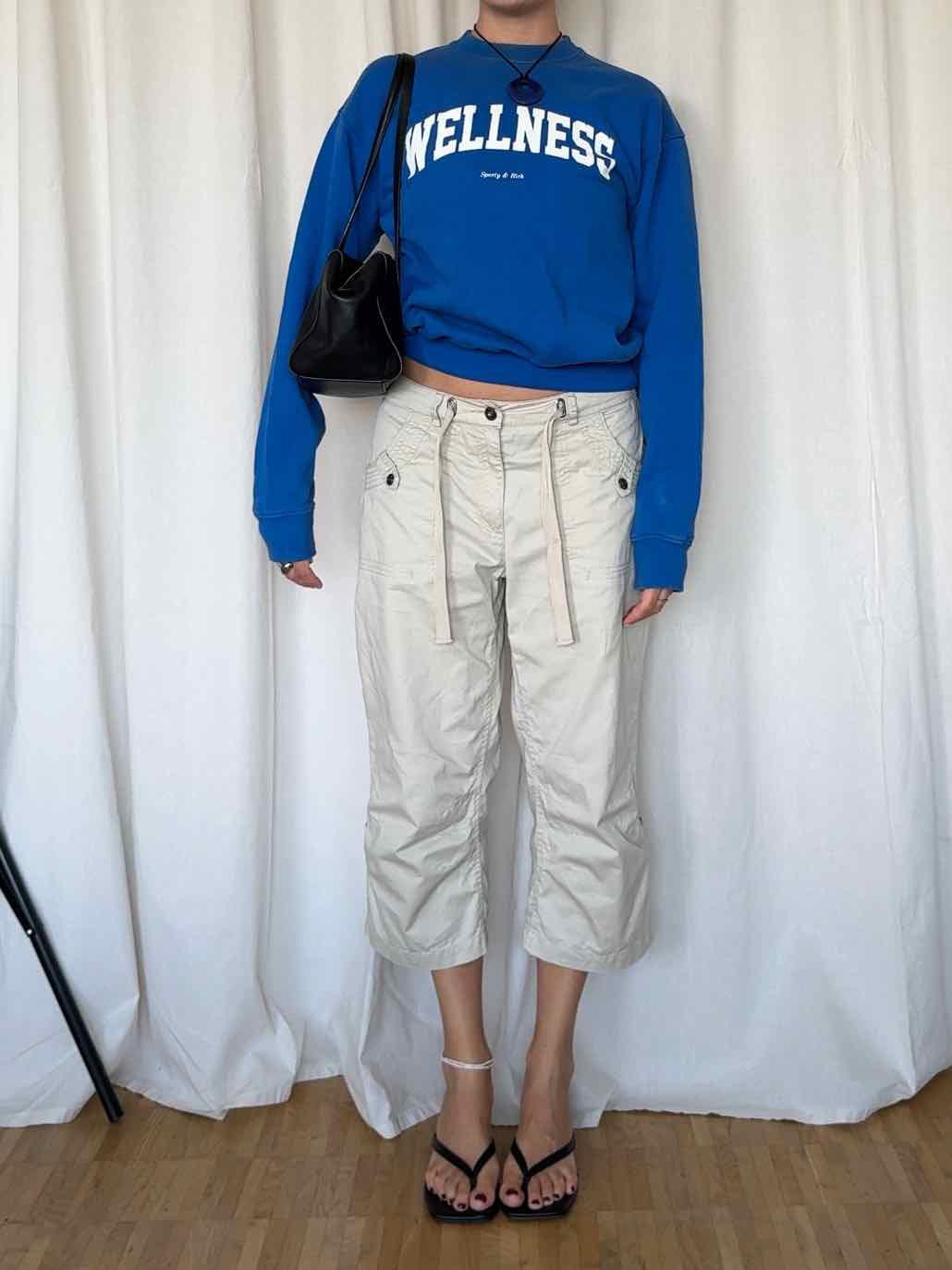 "Wellness" Sweatshirt von Sporty & Rich - Cobalt Blue
