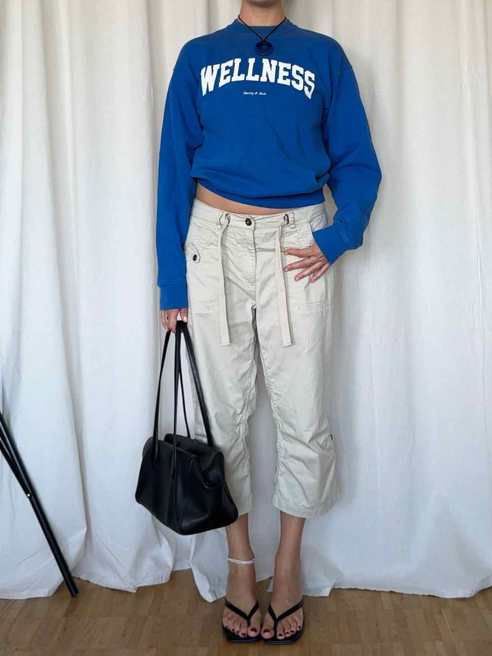 "Wellness" Sweatshirt von Sporty & Rich - Cobalt Blue