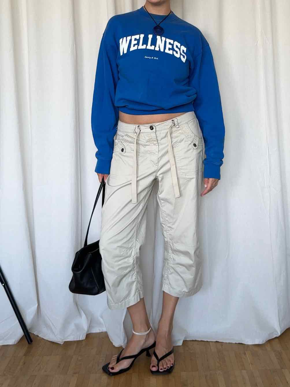 "Wellness" Sweatshirt von Sporty & Rich - Cobalt Blue