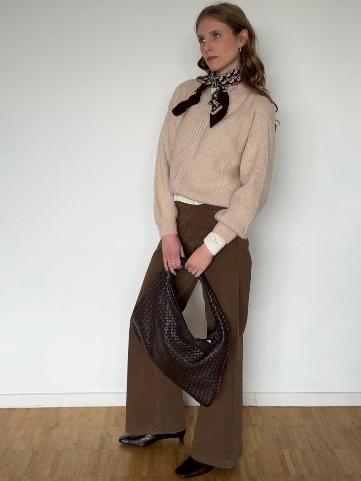 Zip Cardigan mit Kid Mohair - Apricot