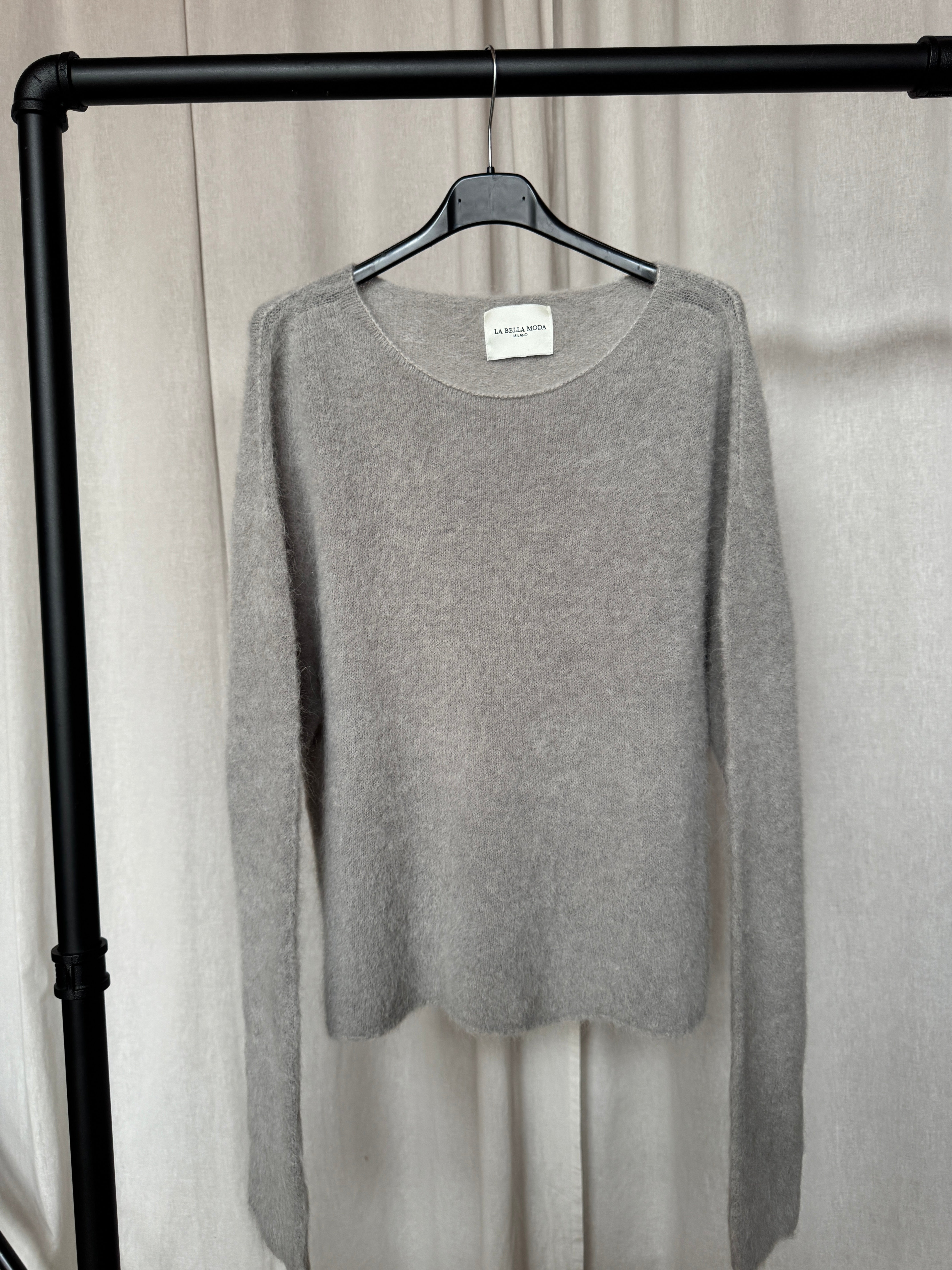 Baby Alpaka Pullover - Grau