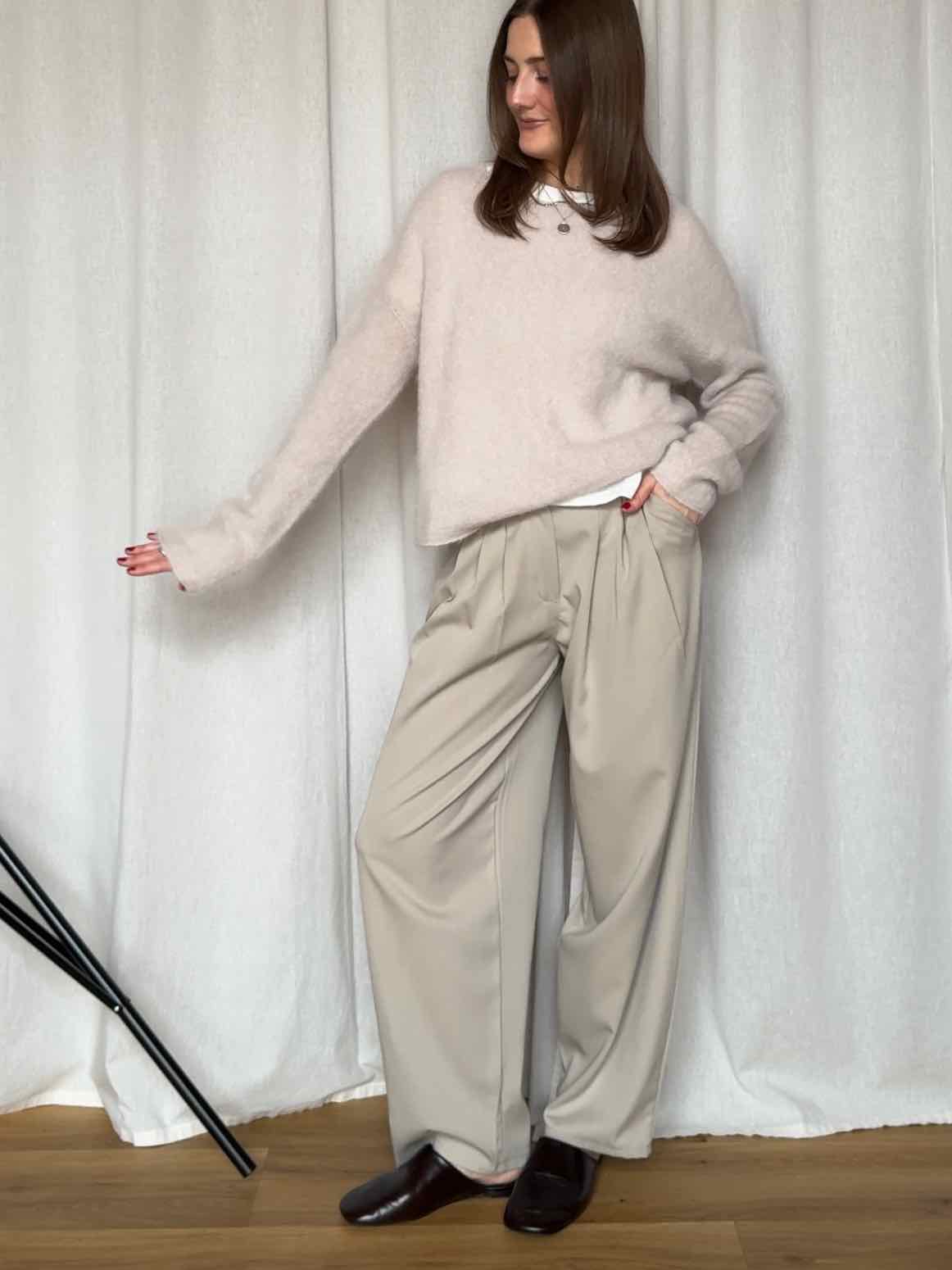 Baby Alpaka Pullover - Beige
