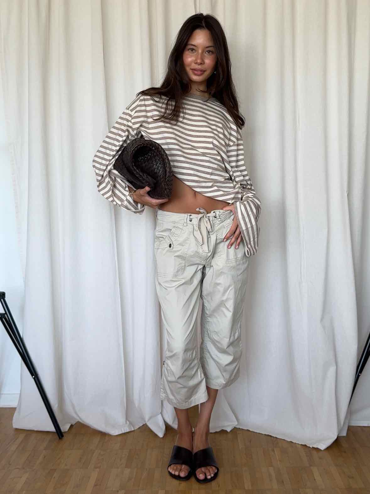 Boxy Longsleeve Stripes - Beige/Creme