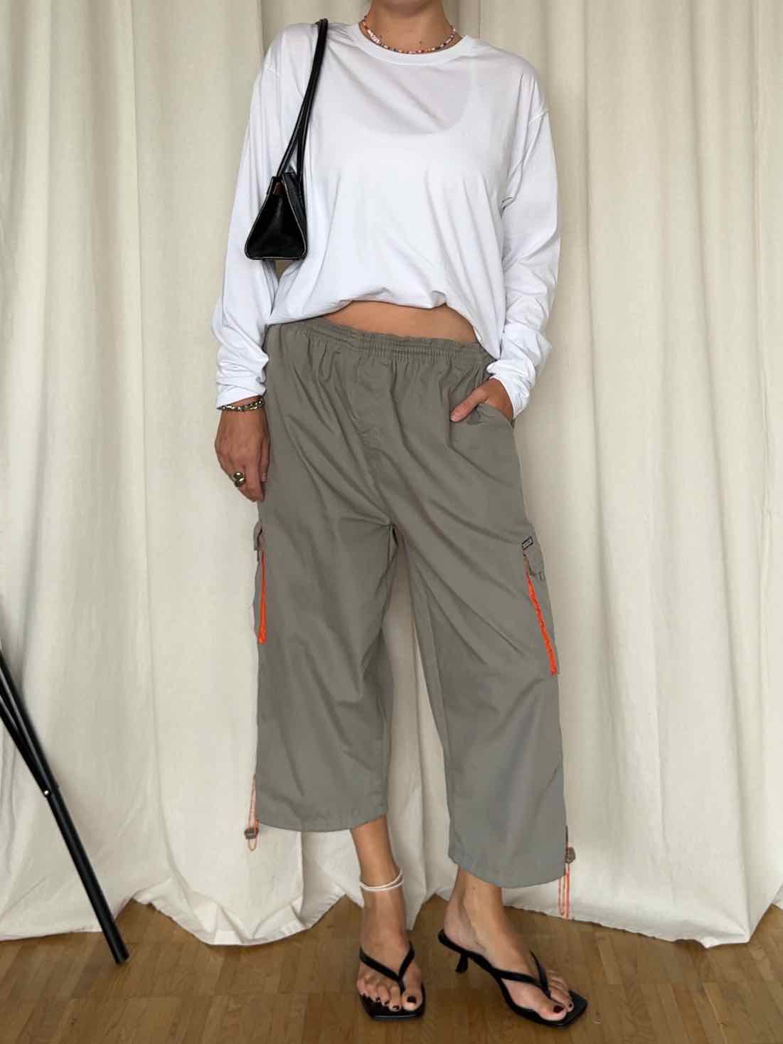 Capri Cargo Hose - Khaki/Orange