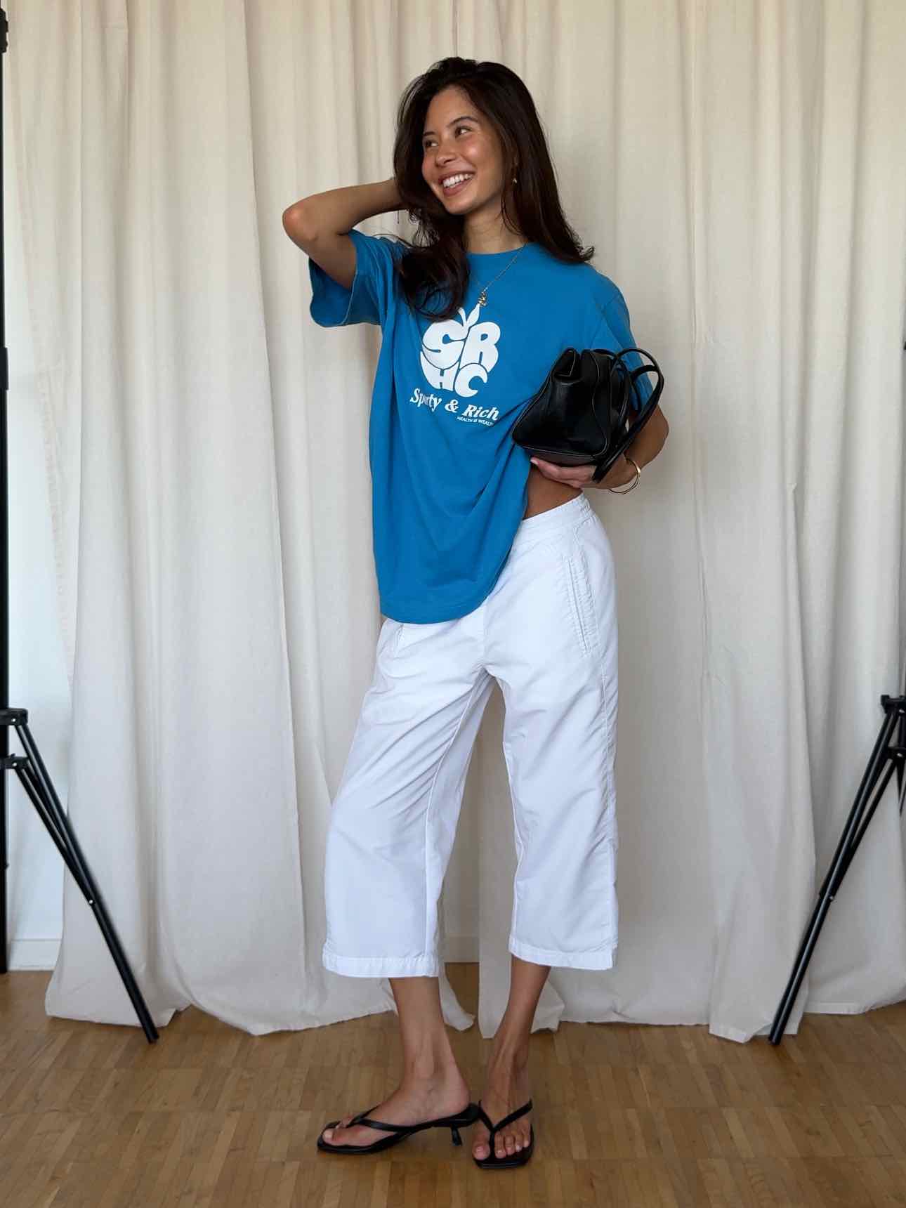 Sporty & Rich T-Shirt "SRHC" - Cobalt Blue