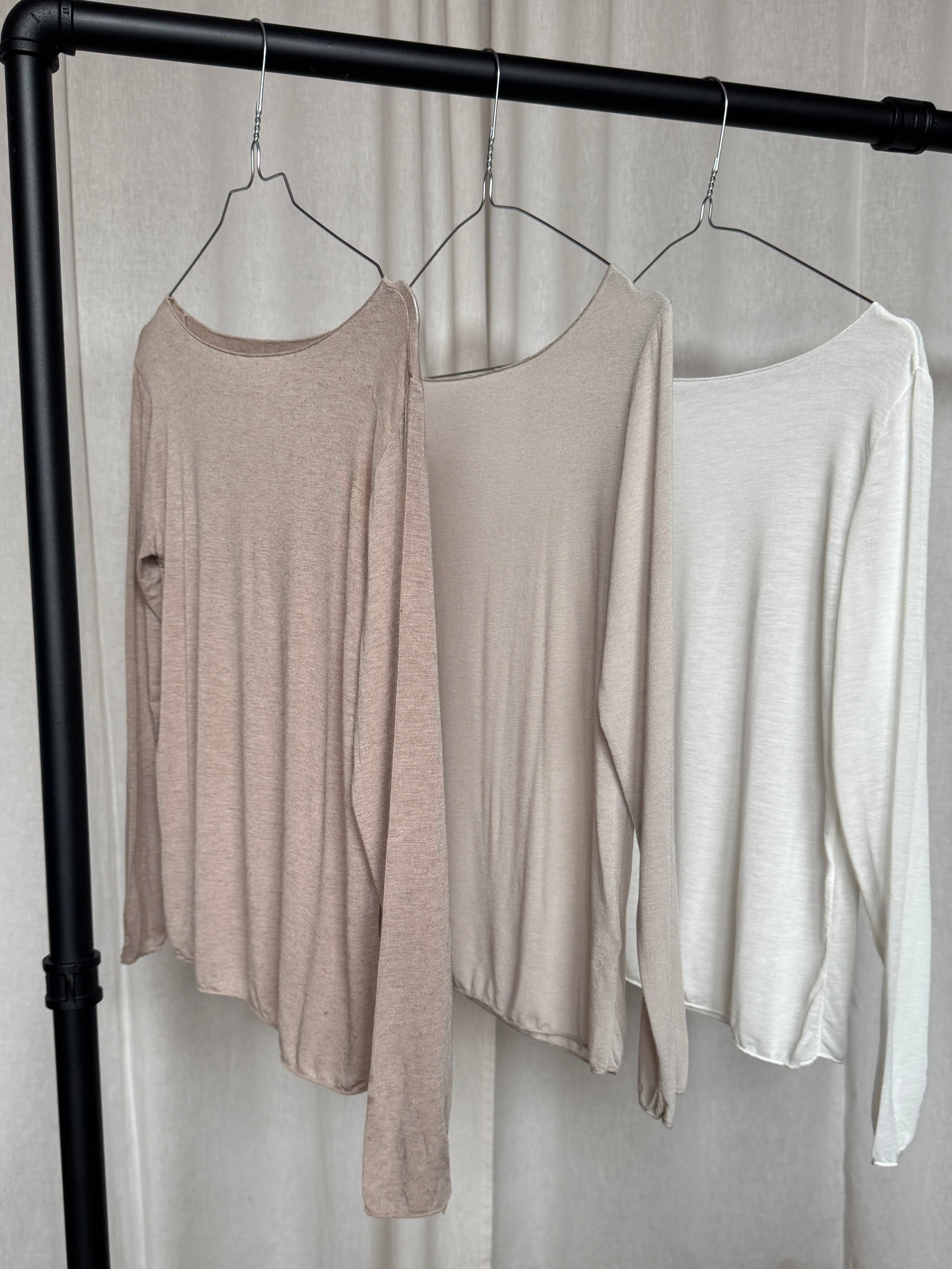 Cashmere Unterzieh Shirt - Weiß