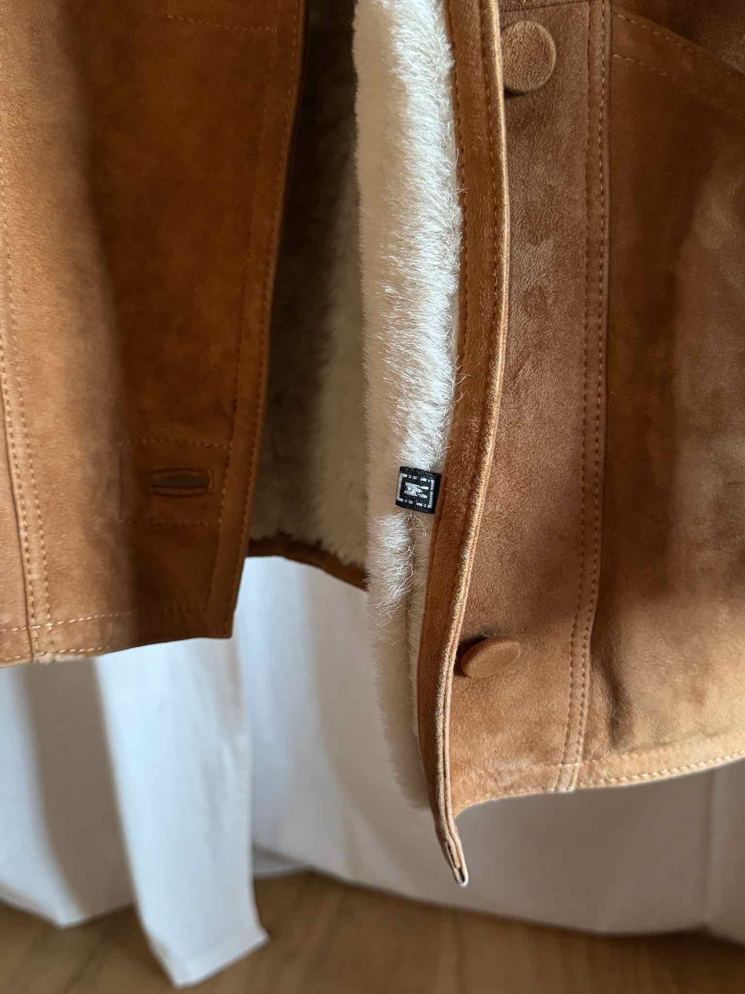Echte Lammfelljacke - Cognac