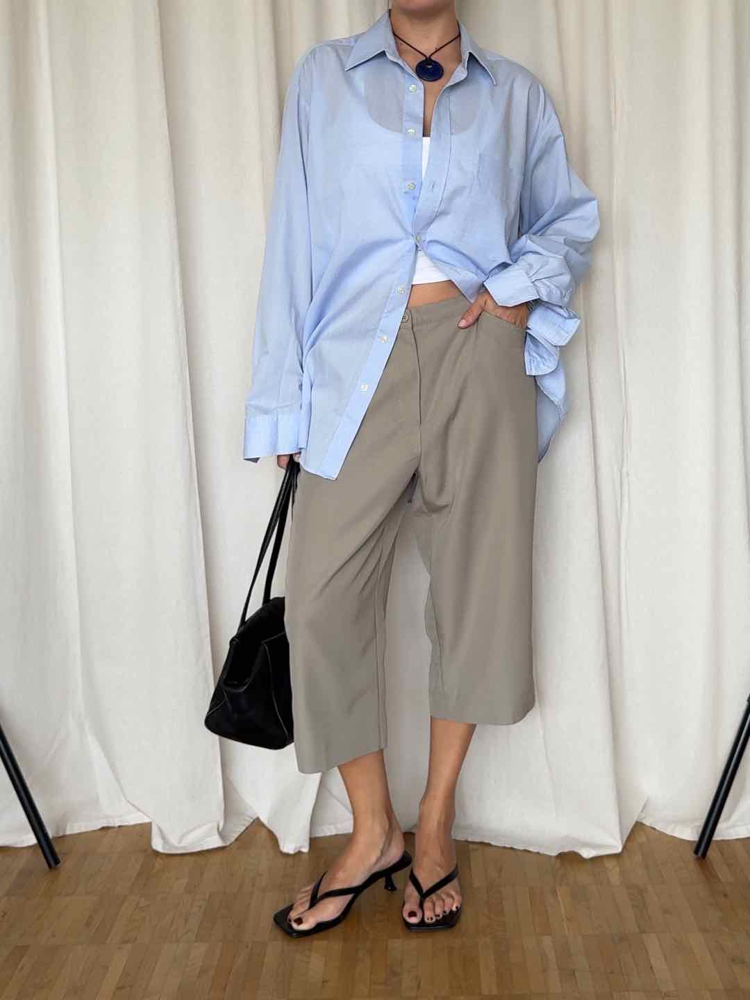 Vintage Anzug Capri Hose - Khaki