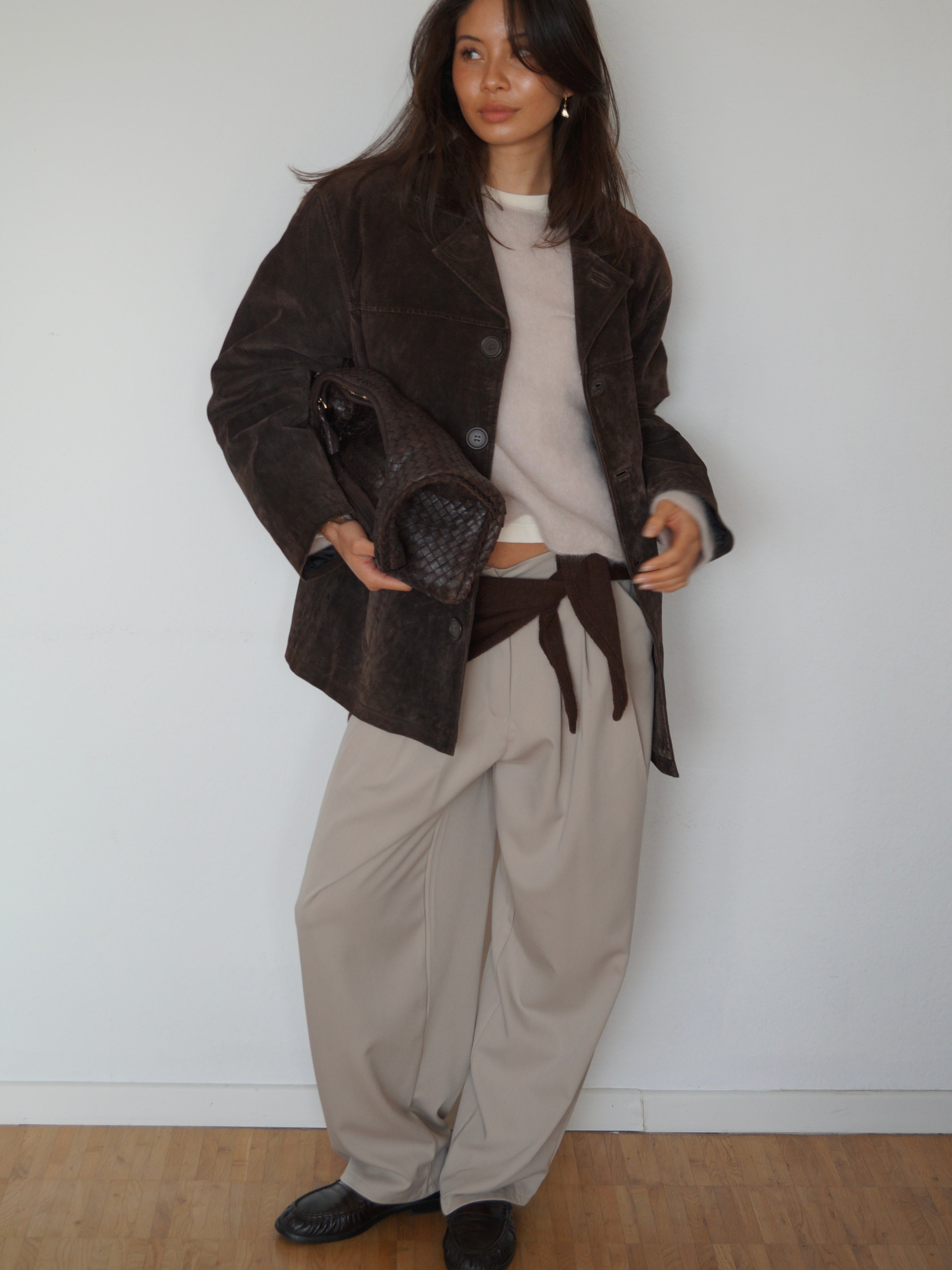 Vintage Wildleder Sakko - Dunkelbraun