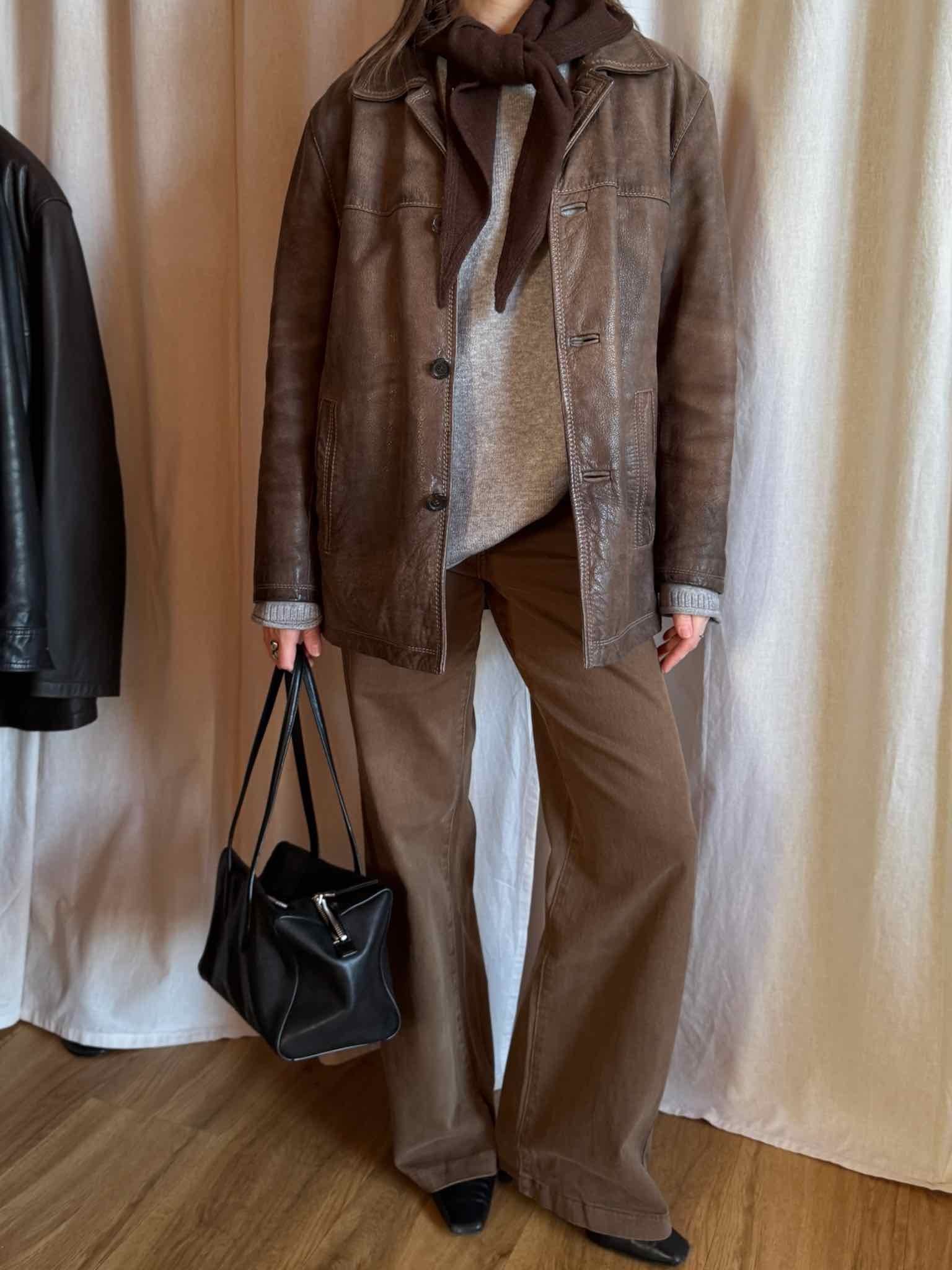 Jeans mit leichtem Schlag - Camel