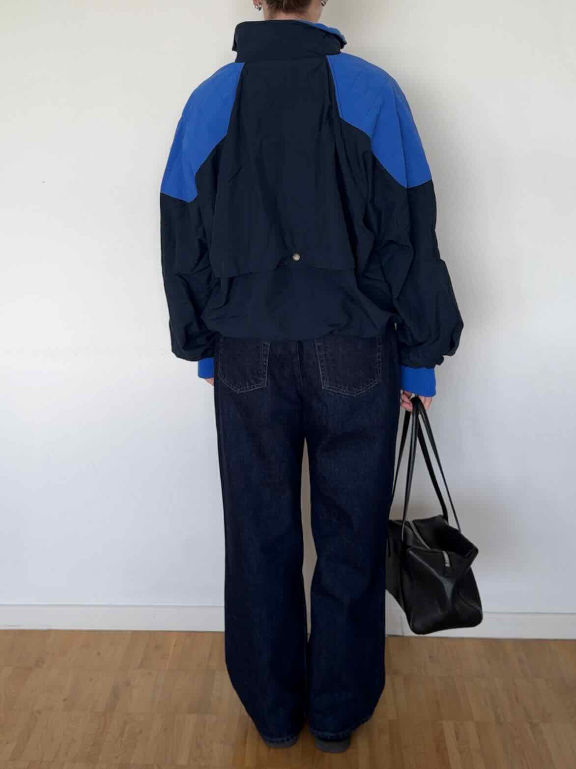 90´s Vintage Odlo Anorak mit Half Zip - Dunkelblau/Blau