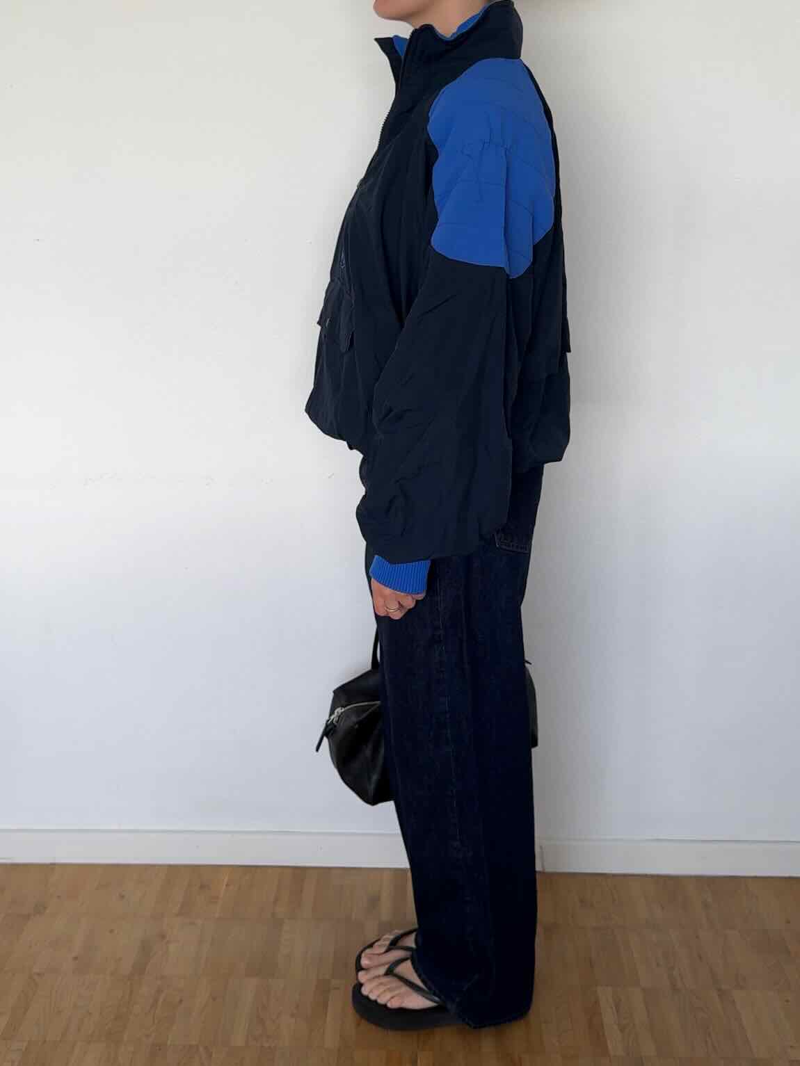 90´s Vintage Odlo Anorak mit Half Zip - Dunkelblau/Blau