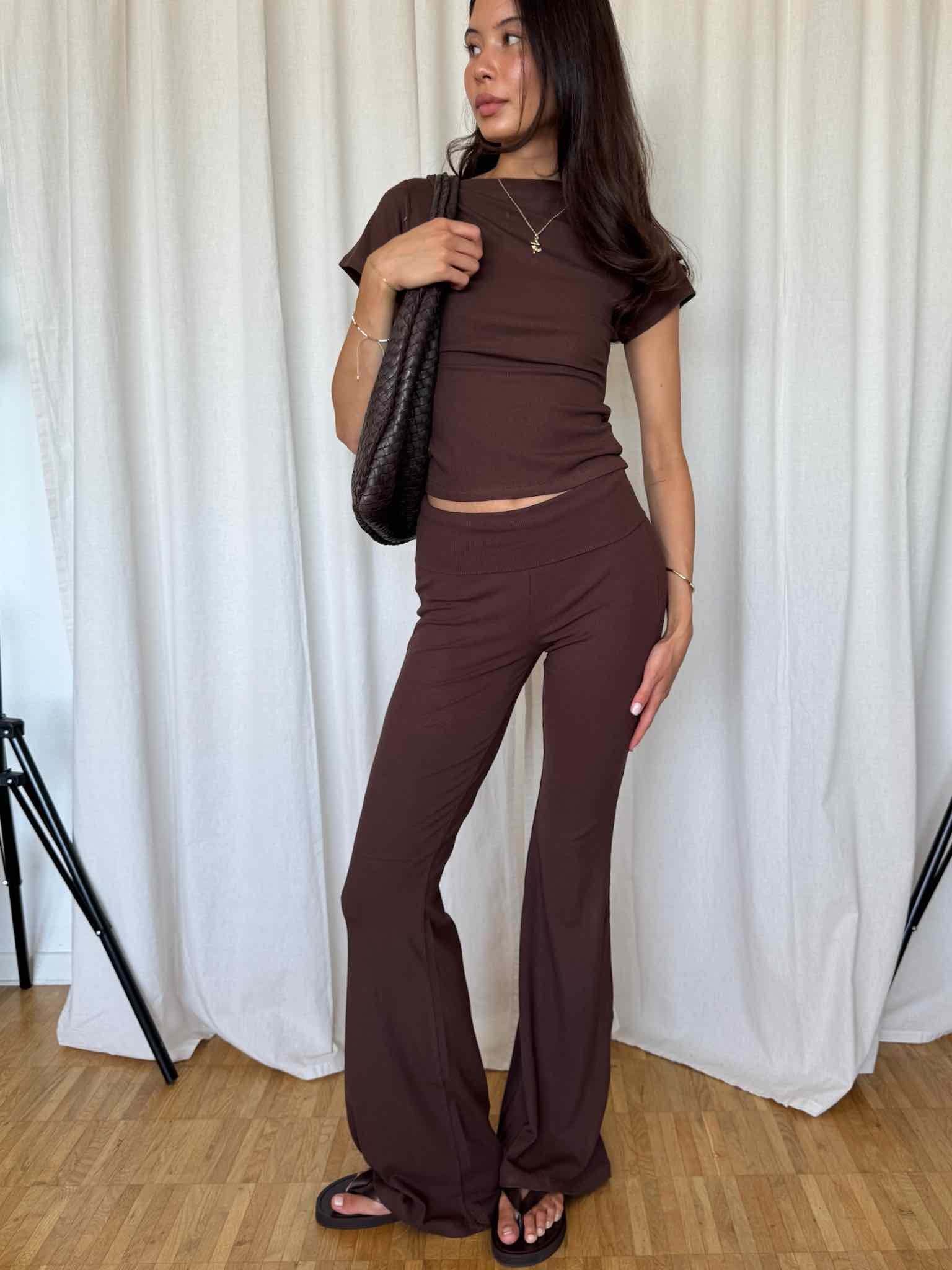 Soft Rib T-Shirt - Chocolate
