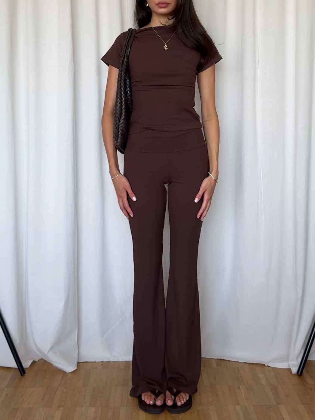 Soft Rib T-Shirt - Chocolate