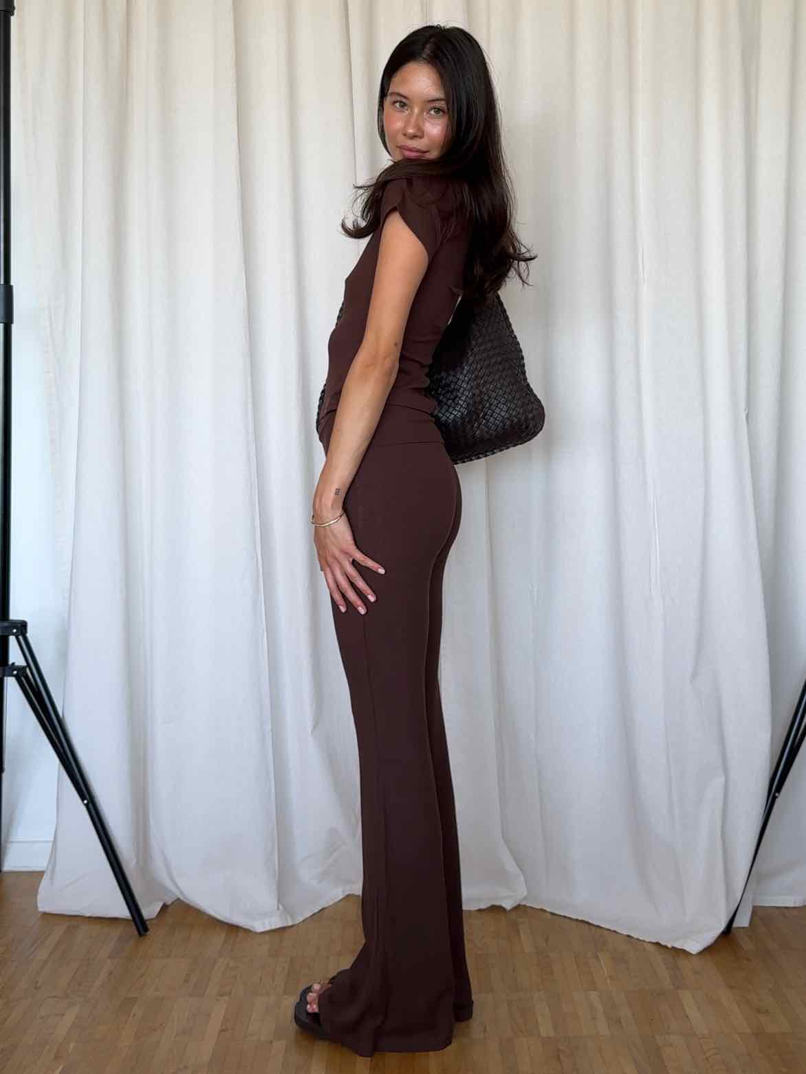 Soft Rib Lounge Pants - Chocolate