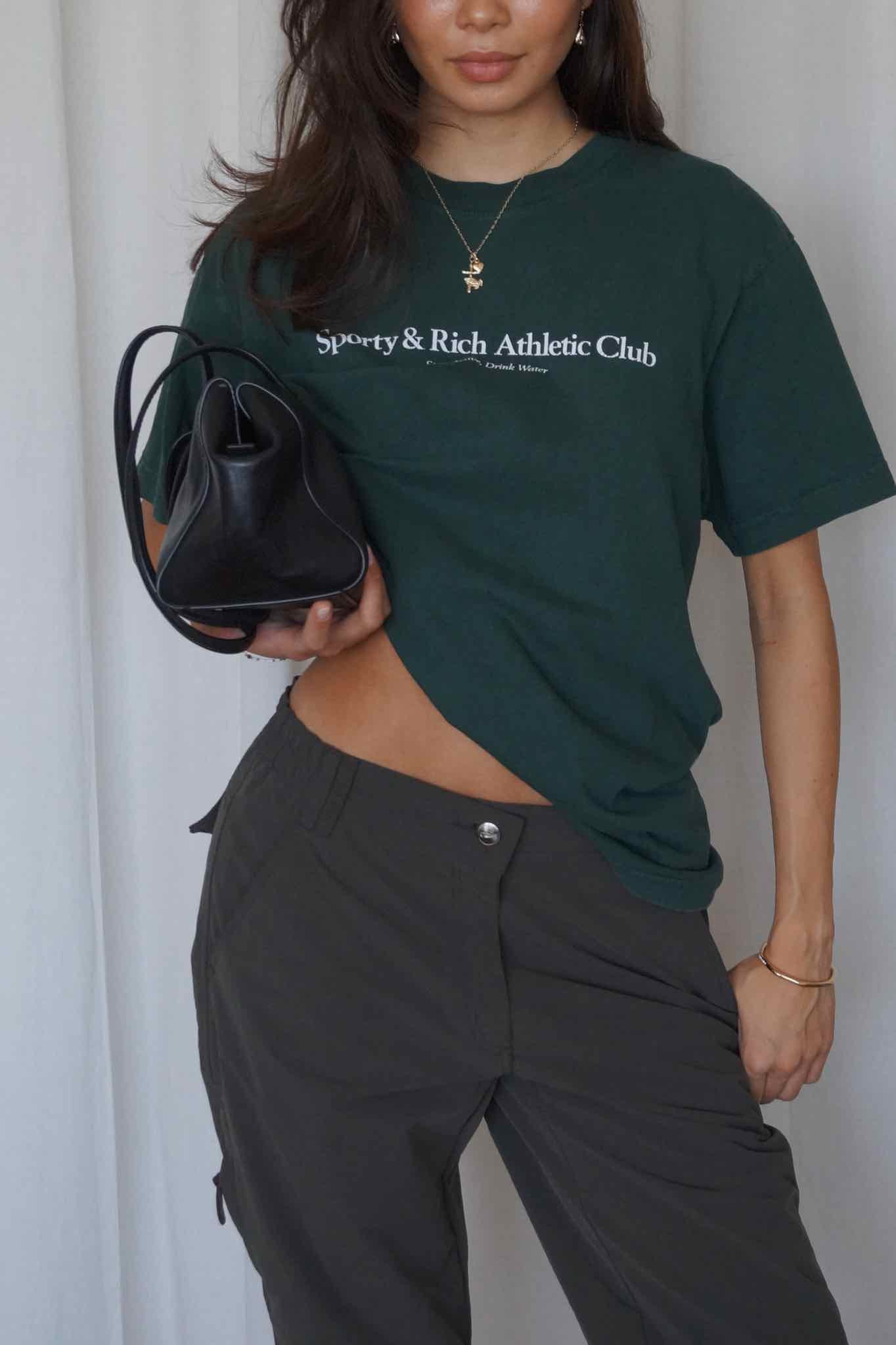 Sporty & Rich T-Shirt "Athletic Club" - Dunkelgrün