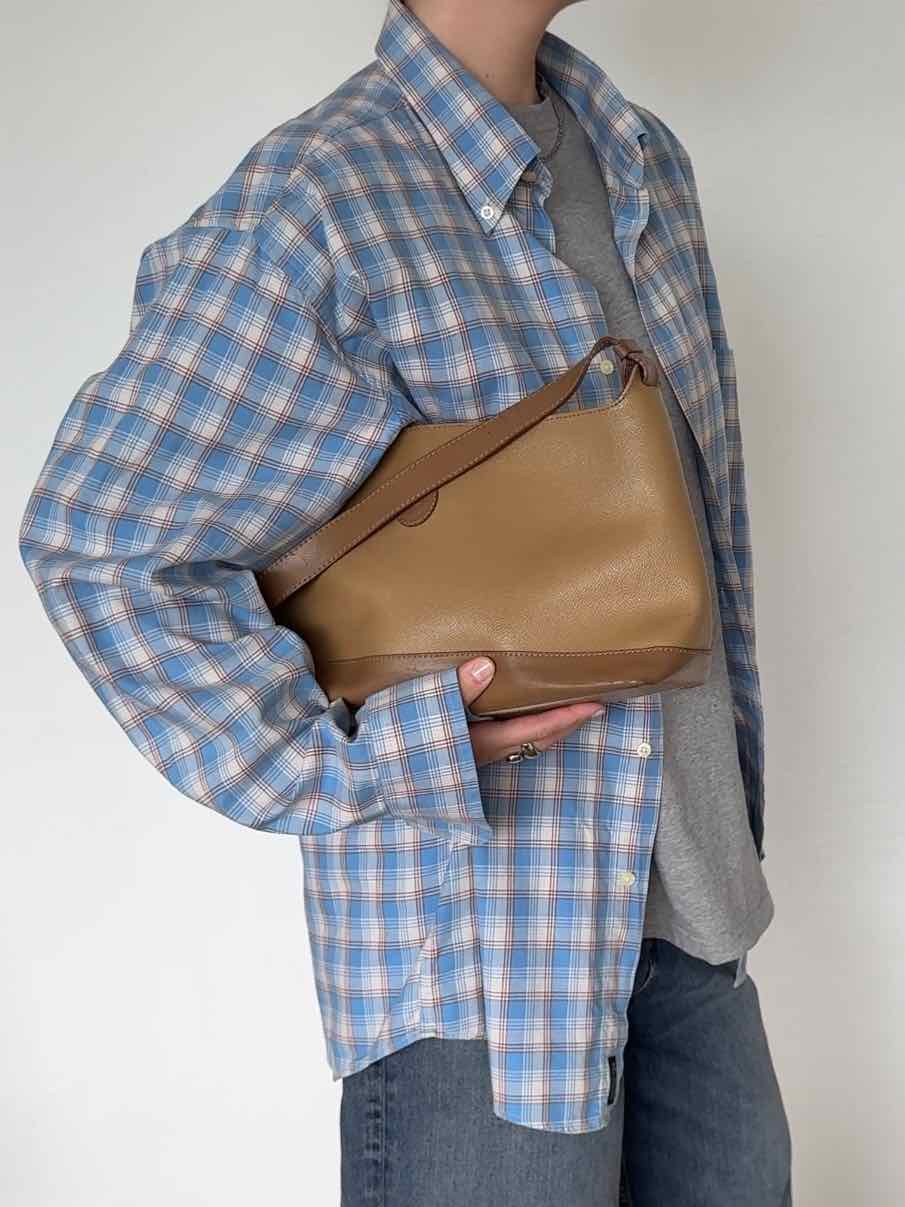 Vintage Hemd von McNeal - Hellblau / Camel kariert