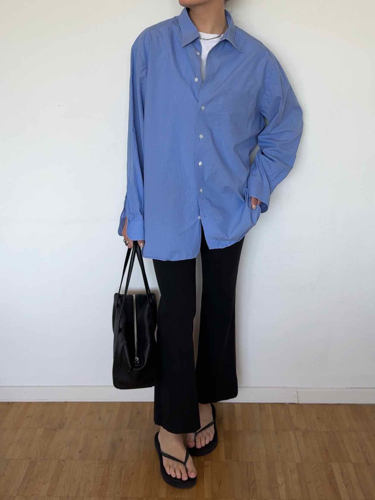 Vintage Hemd von Walbusch - Blau gestreift