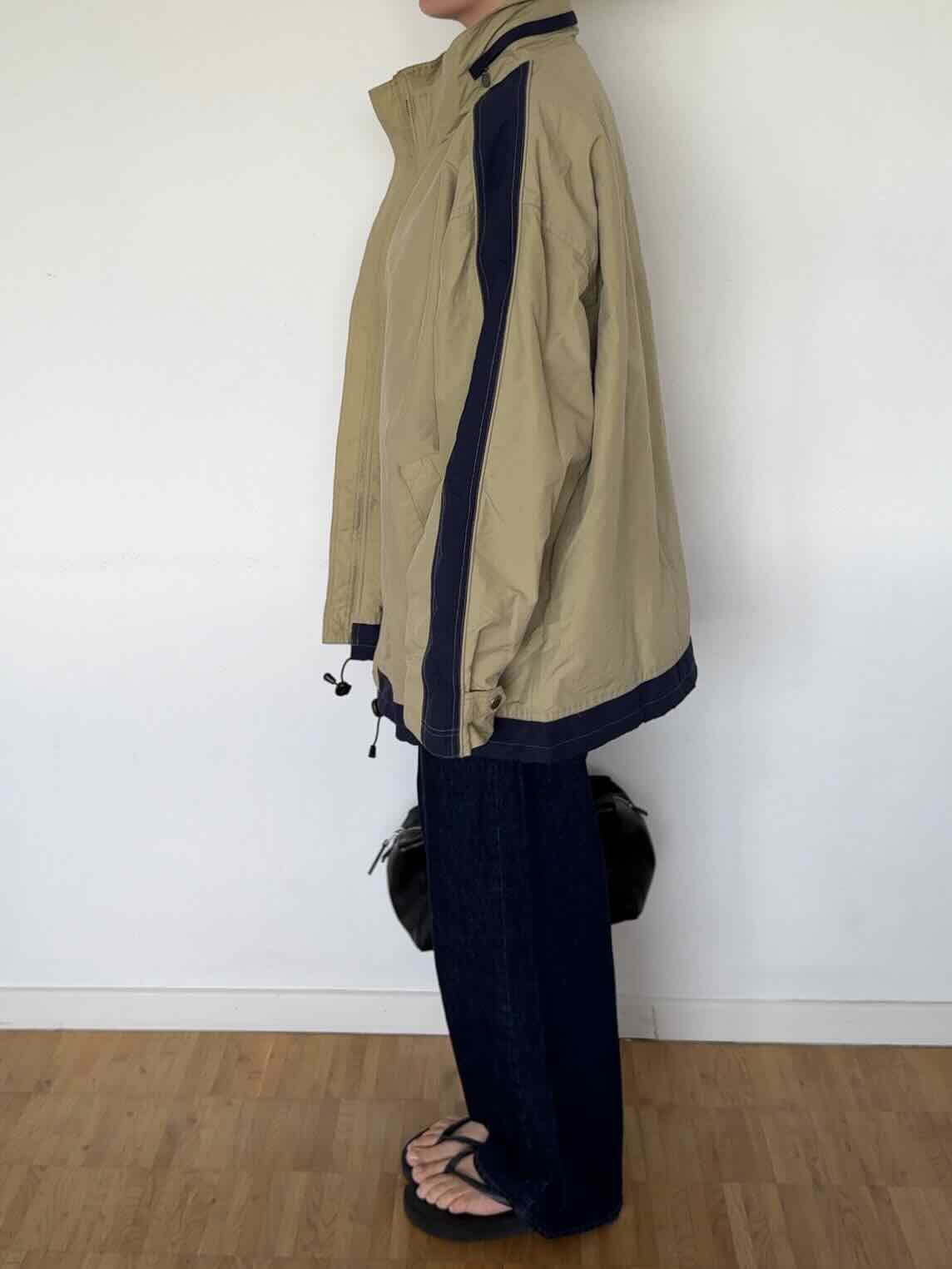 Vintage Herren Jacke - Beige / Dunkelblau
