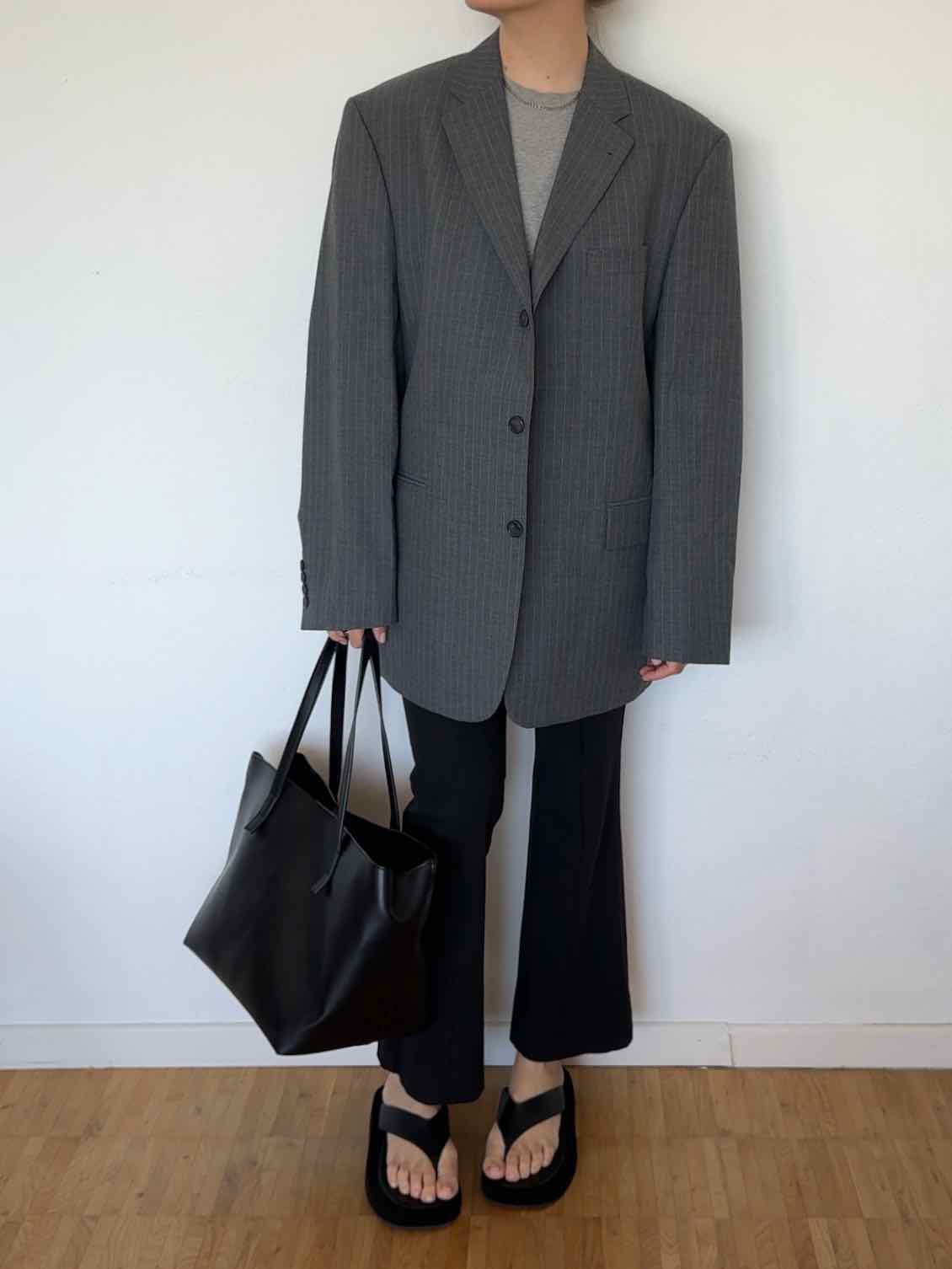 Vintage Herren Sakko - Grau mit Nadelstreifen