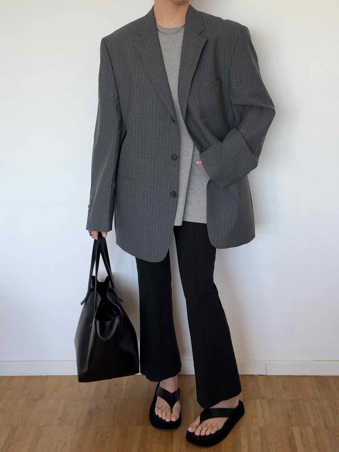 Vintage Herren Sakko - Grau mit Nadelstreifen