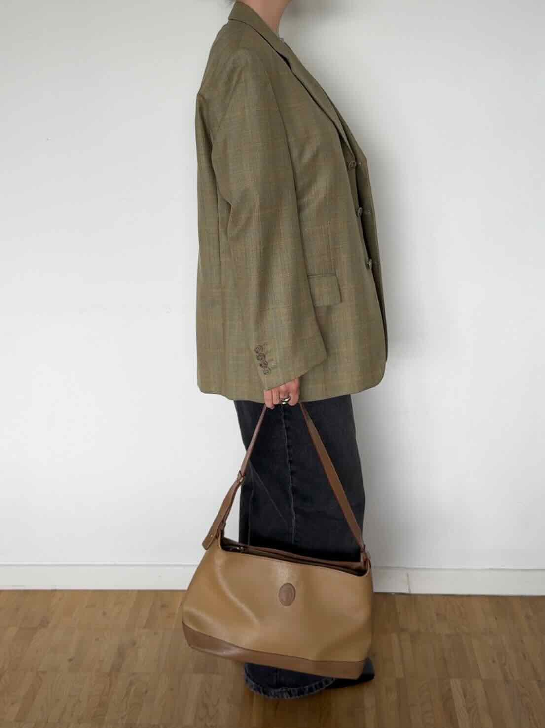 Vintage Herren Sakko - Grün-Beige / Bunt kariert