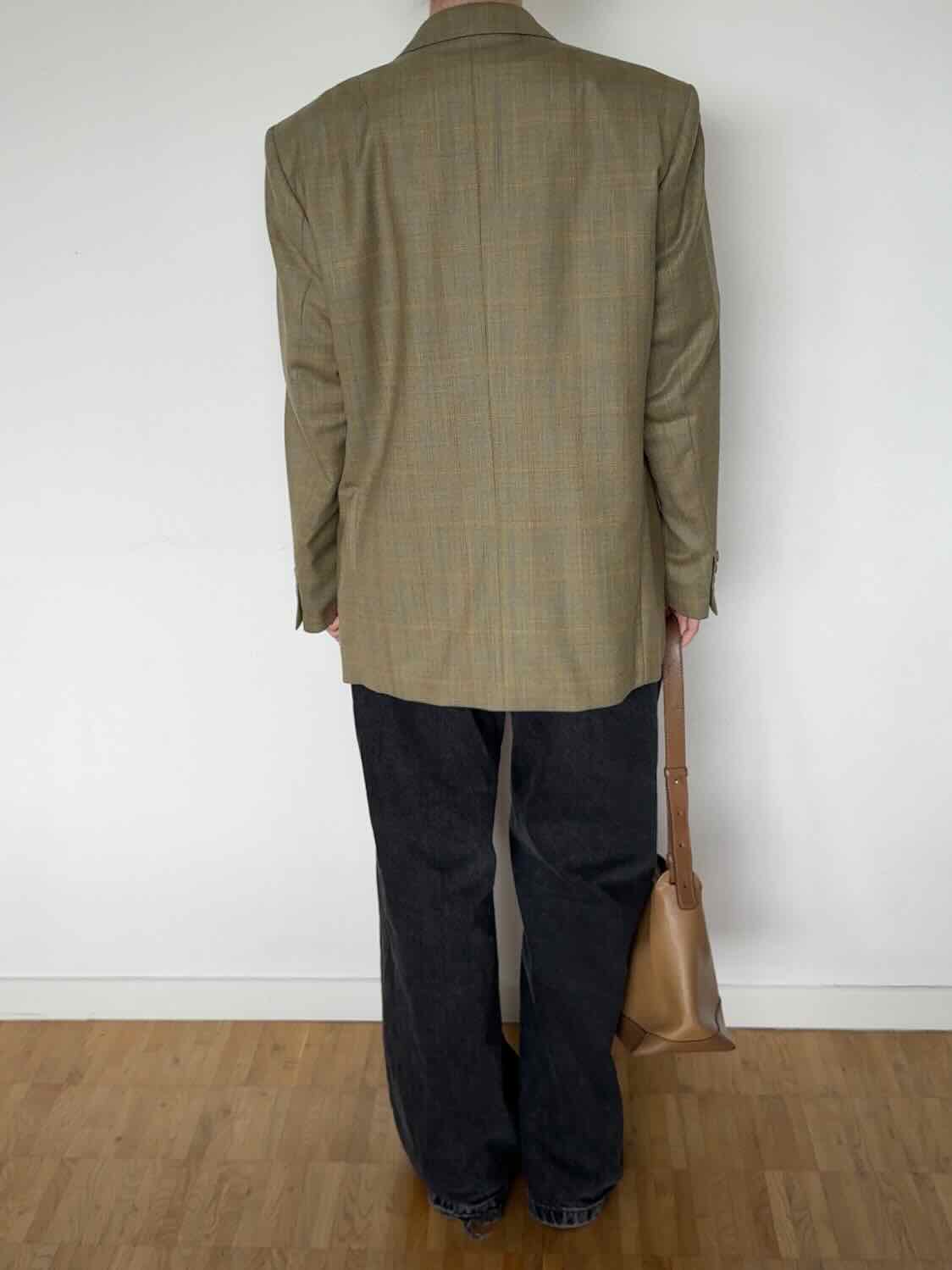 Vintage Herren Sakko - Grün-Beige / Bunt kariert