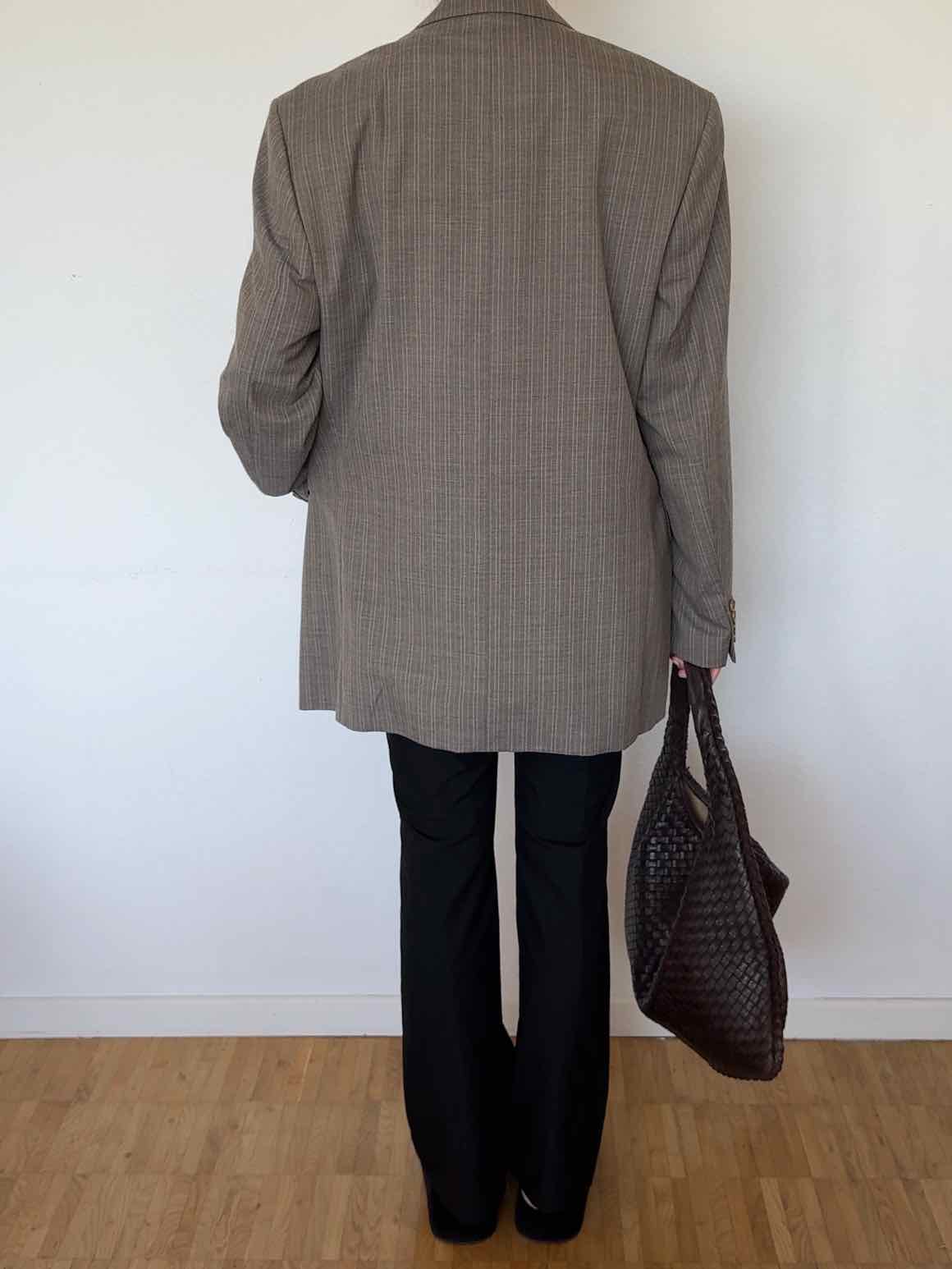 Vintage Herren Sakko - Taupe mit Nadelstreifen