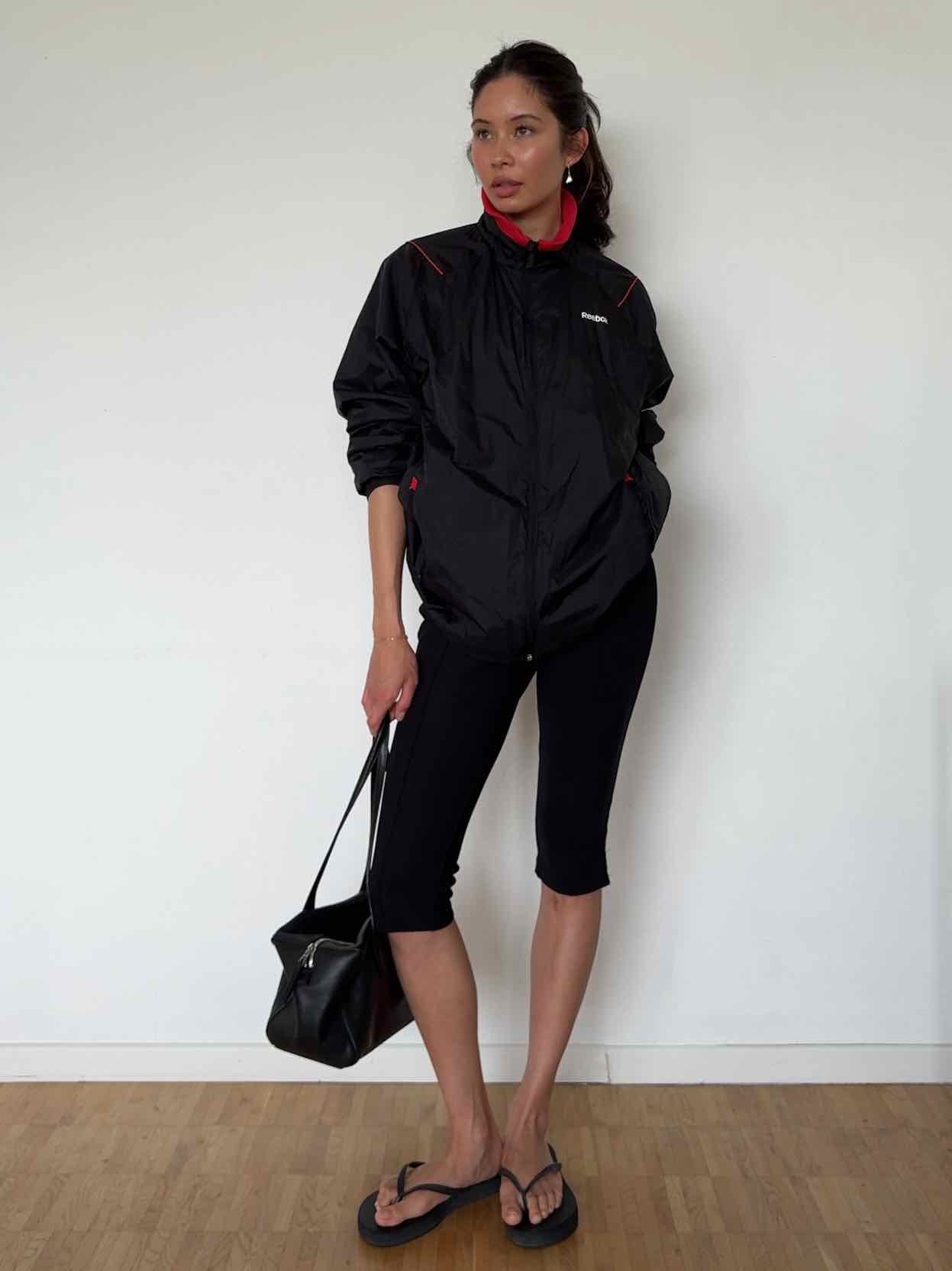 Vintage Reebok Sportswear Jacke - Schwarz/Rot