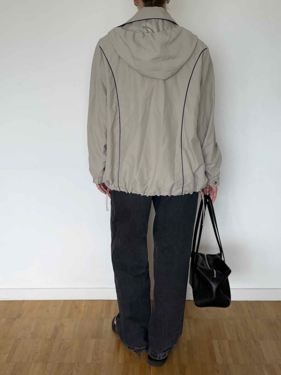 Vintage Windbreaker Jacke von Longbeach - Beige