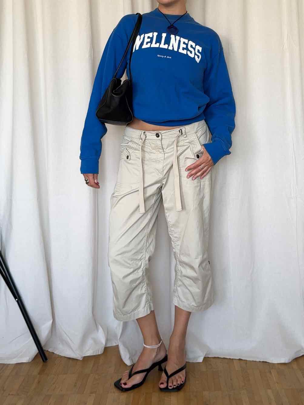 "Wellness" Sweatshirt von Sporty & Rich - Cobalt Blue